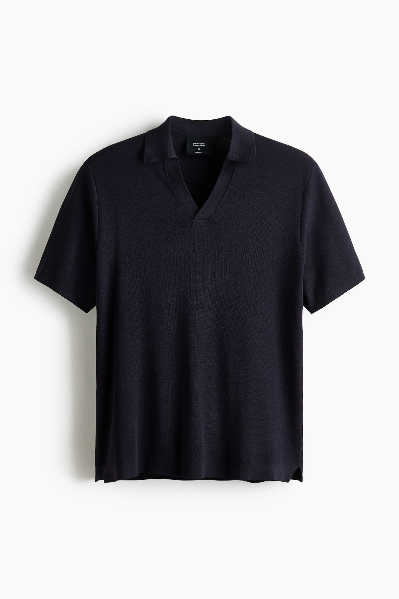 Cooling Regular Fit Knitted polo shirt - Navy blue/Light beige