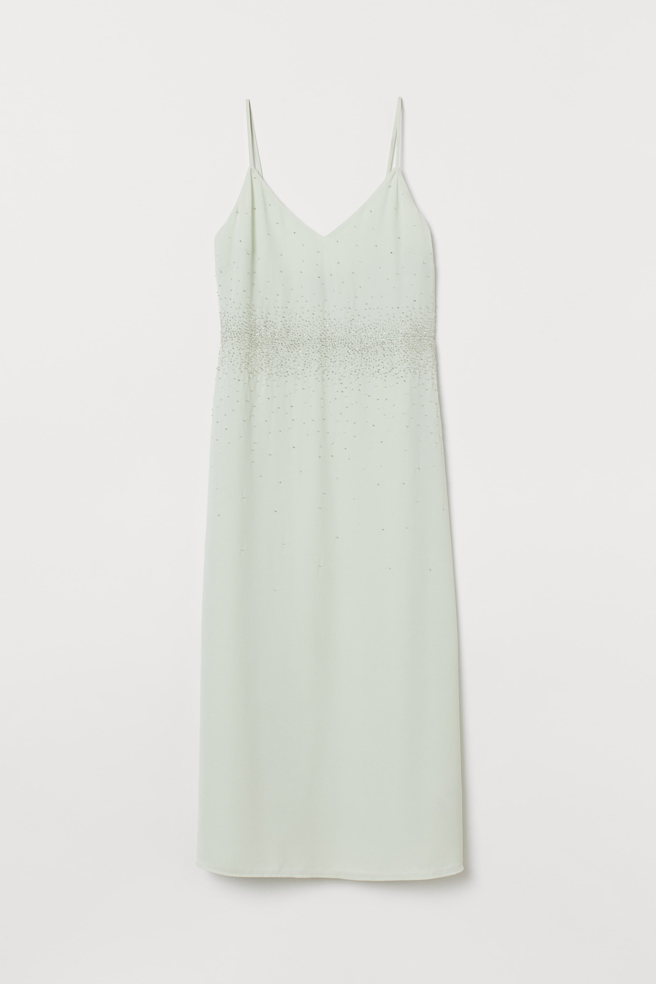 View larger image: Bead-embroidered dress - Mint green - Ladies | H&M 1