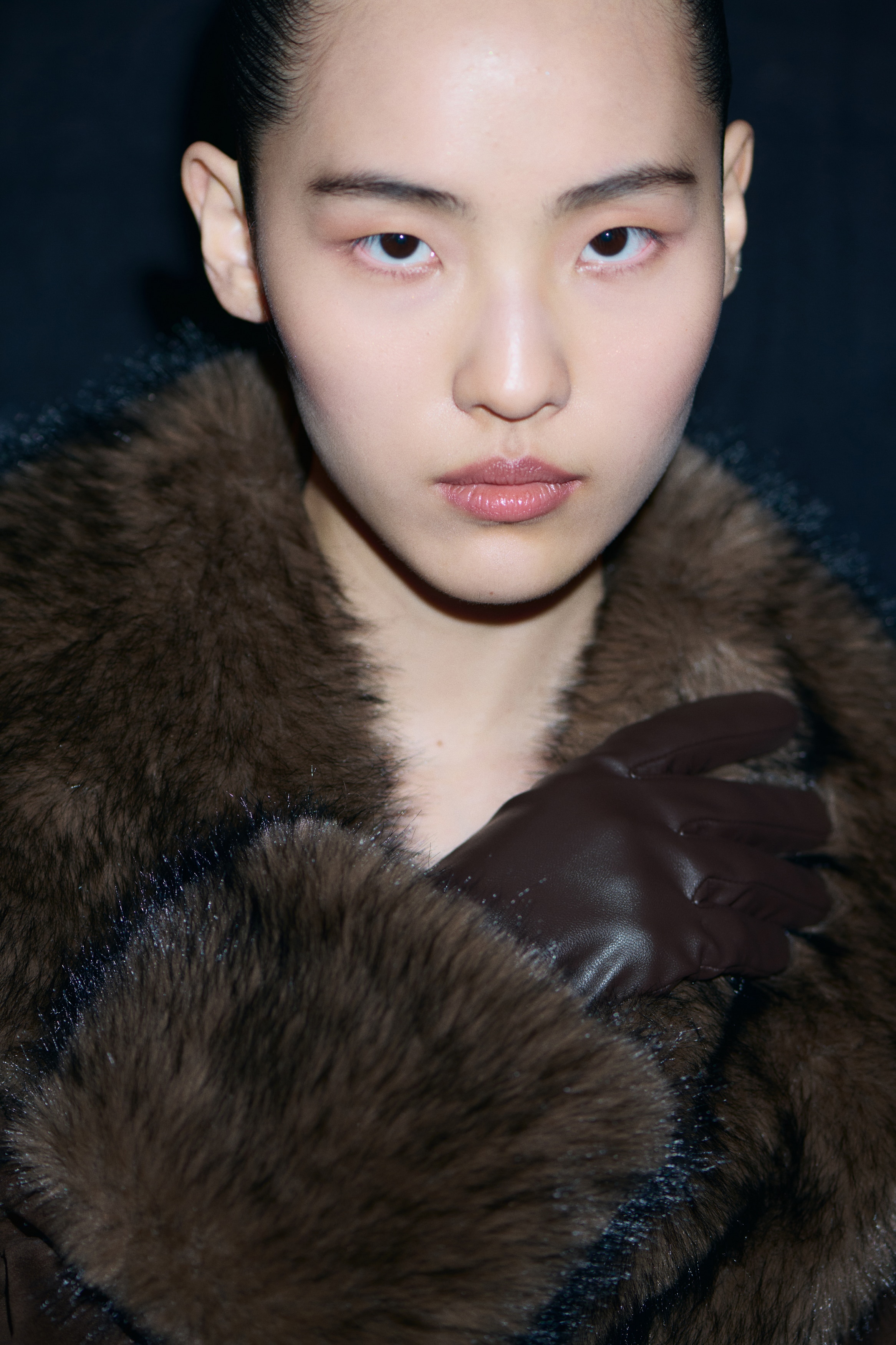 H & M - コーティング手袋 - ブラウン