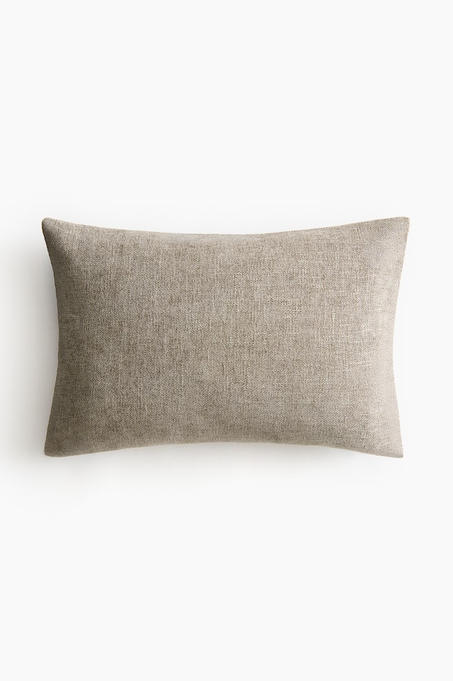 Chenille Cushion Cover - Dusty taupe/Dark brown/Light gray/Cream/Light taupe - 1