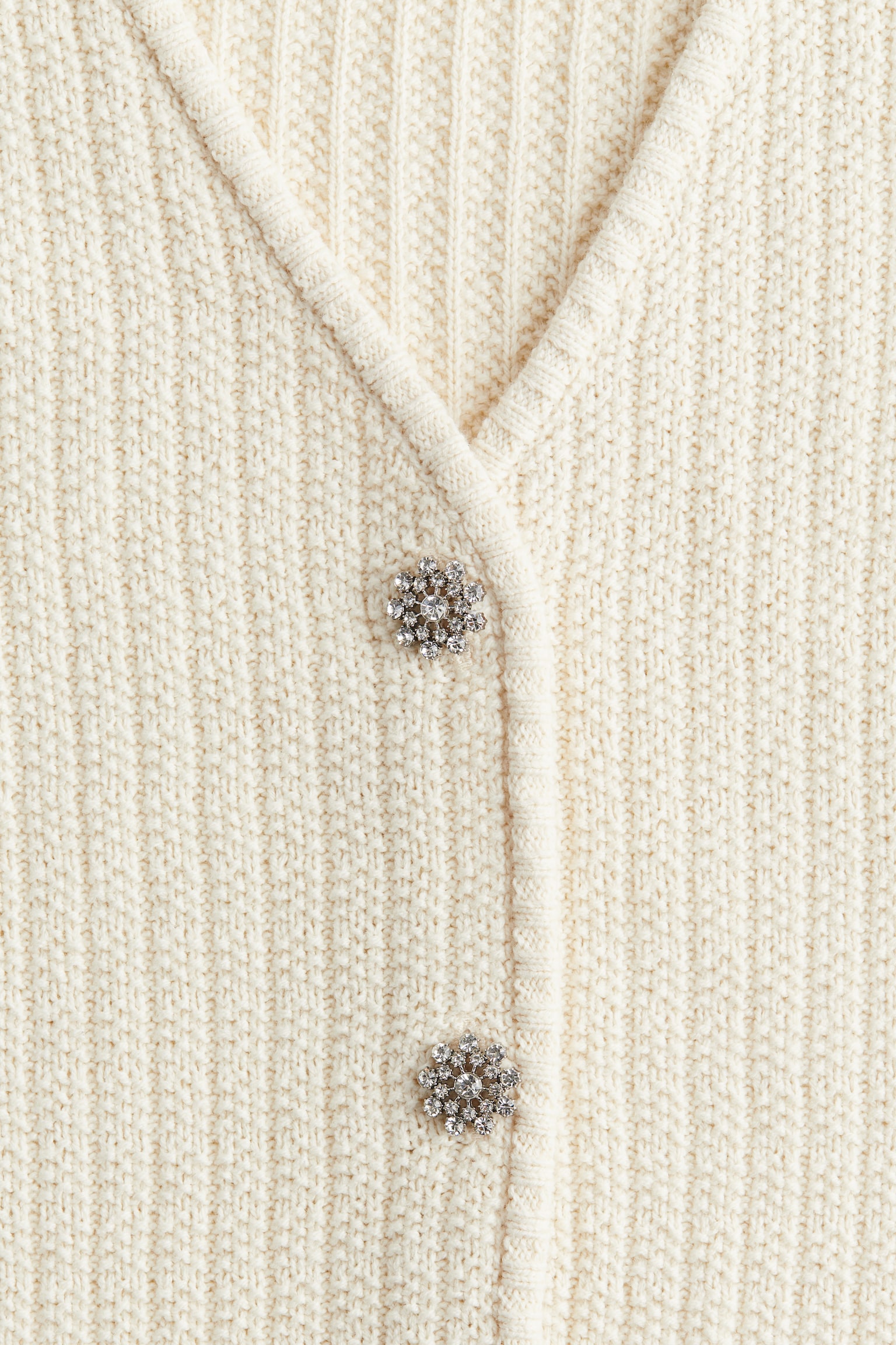 Moss-knit dress - Cream - 4