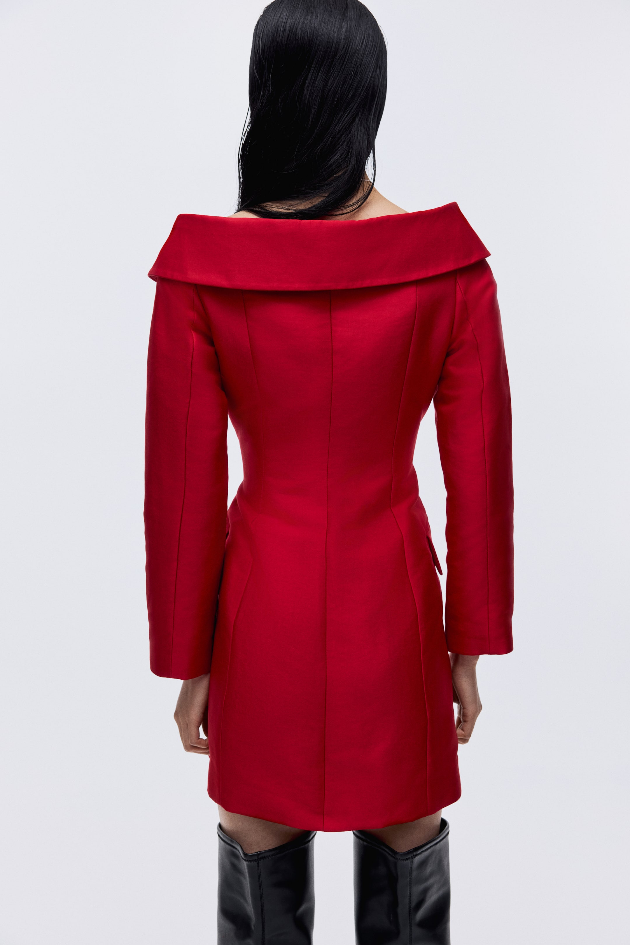 Ingrandisci l'immagine: Abito blazer a doppio petto - Rosso acceso - DONNA | H&M CH 3