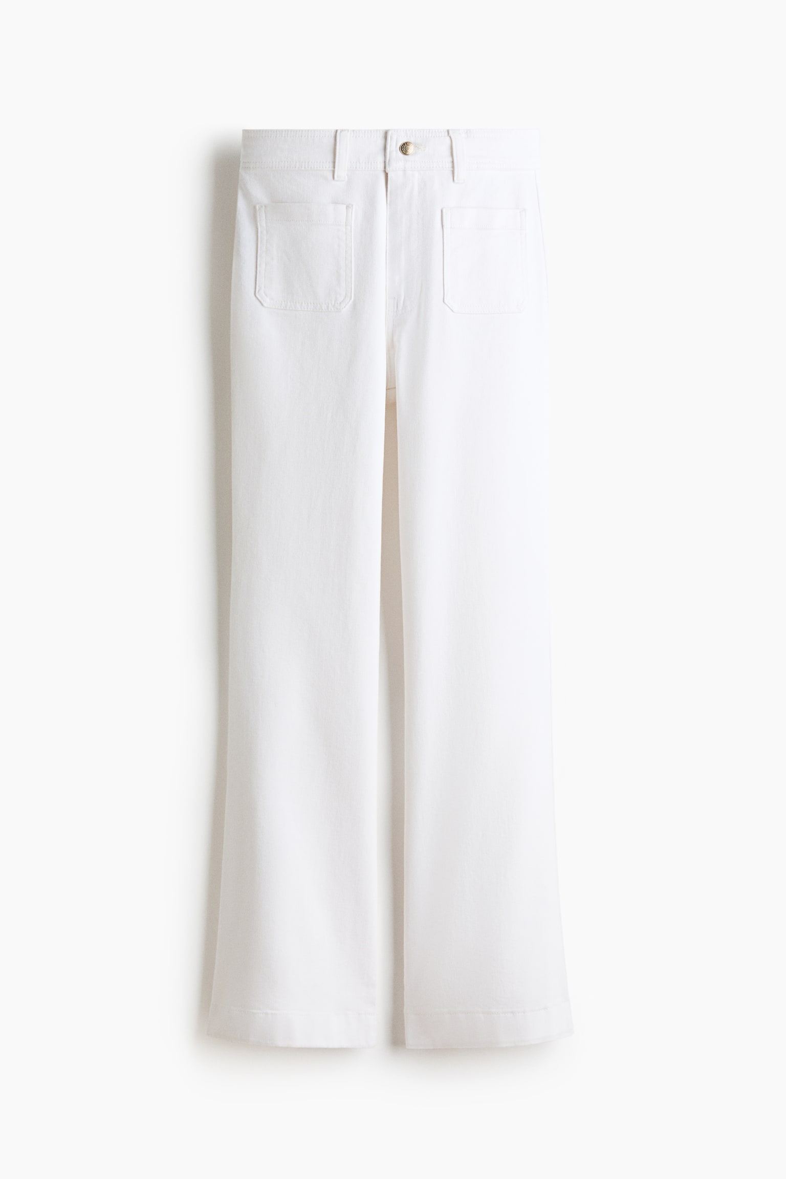 Jean évasé taille haute - Blanc/Bleu denim/Bleu denim foncé/Bleu denim foncé/Blanc/Rose pêche - 2