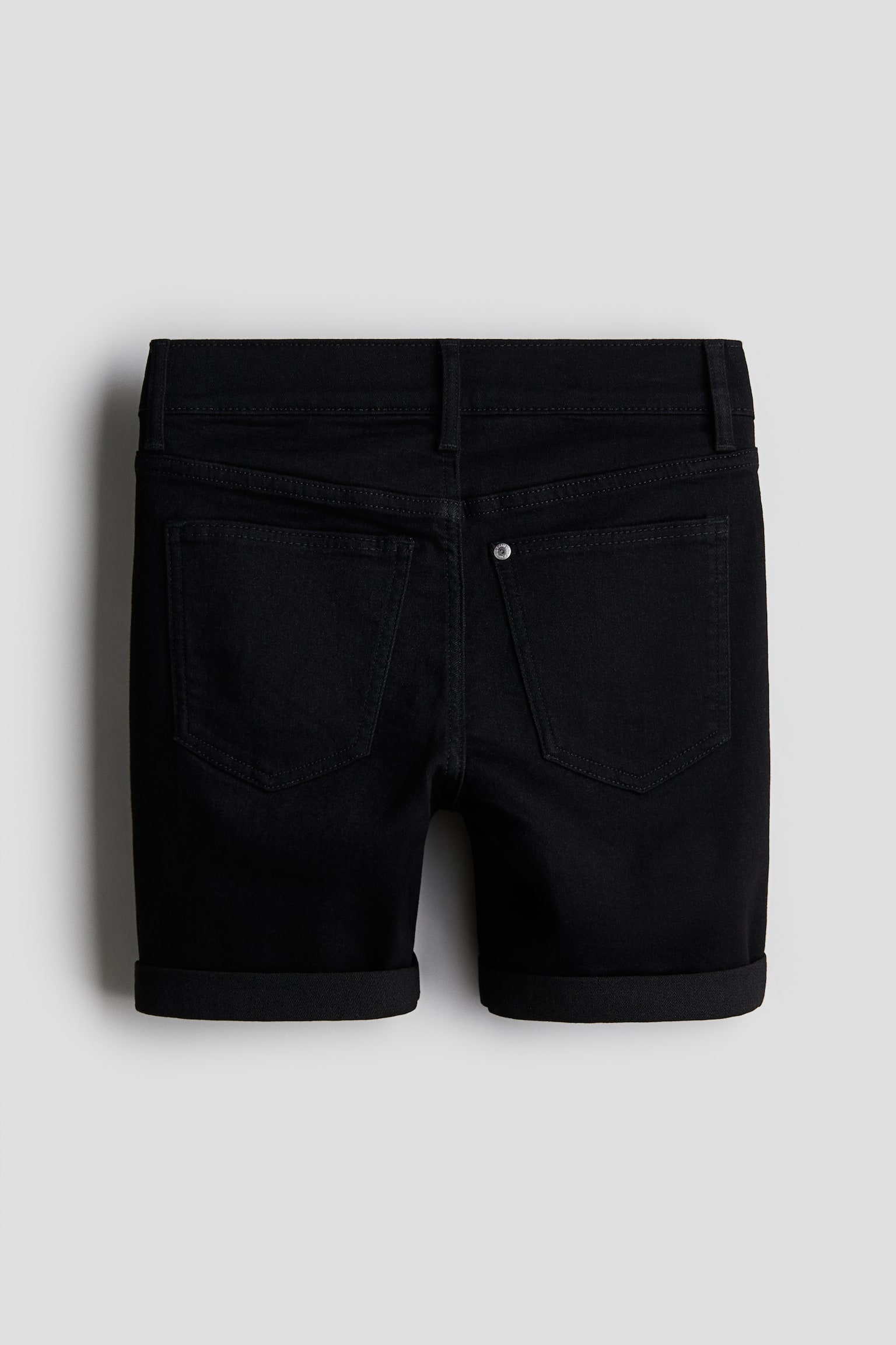 Slim Fit Denim Shorts - Black/Dark denim blue/Gray - 2