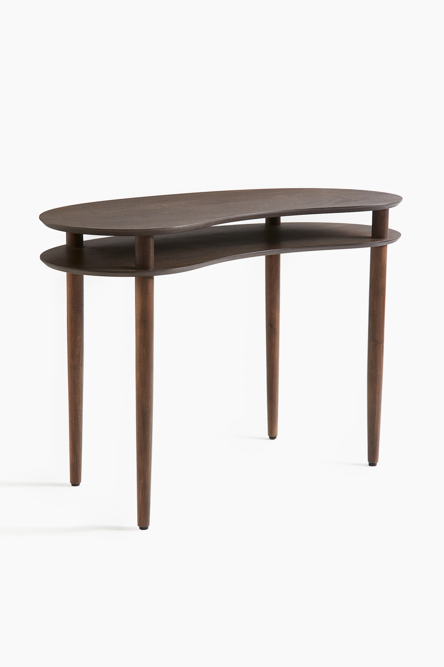 Irregular desk - Dark brown/Beige - 1