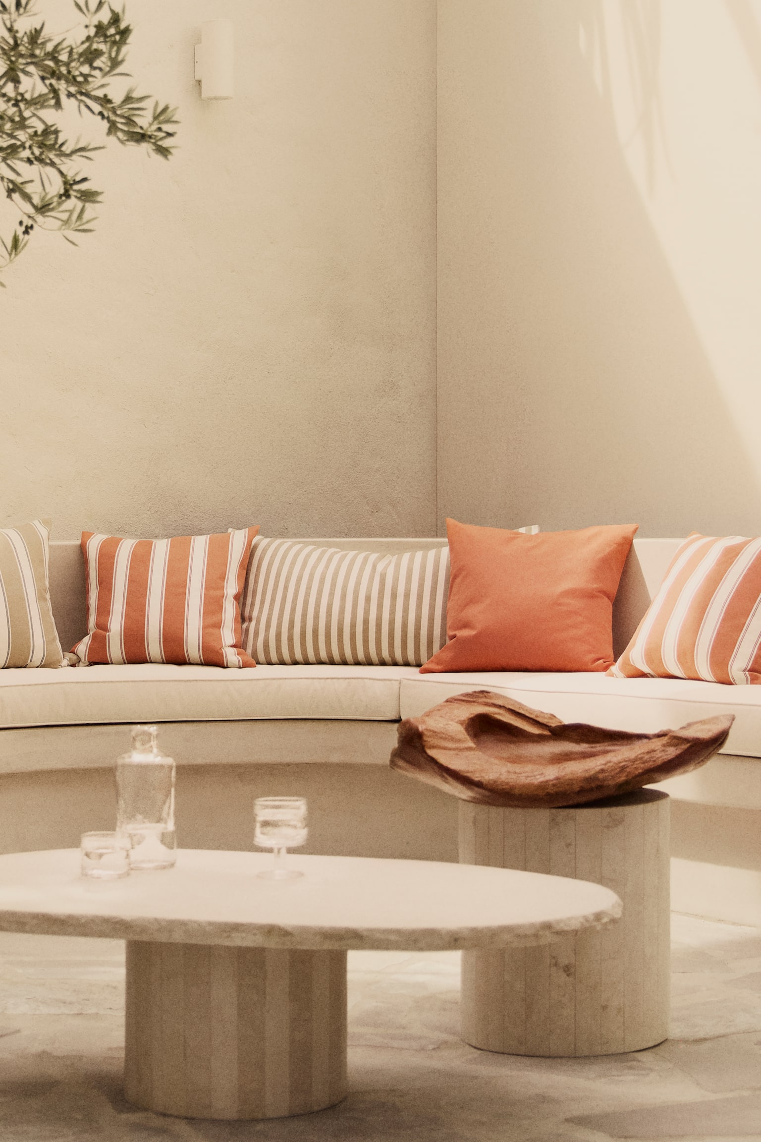 Outdoor cushion cover - Beige/Striped/Dark grey/Striped/Yellow/Striped - 3