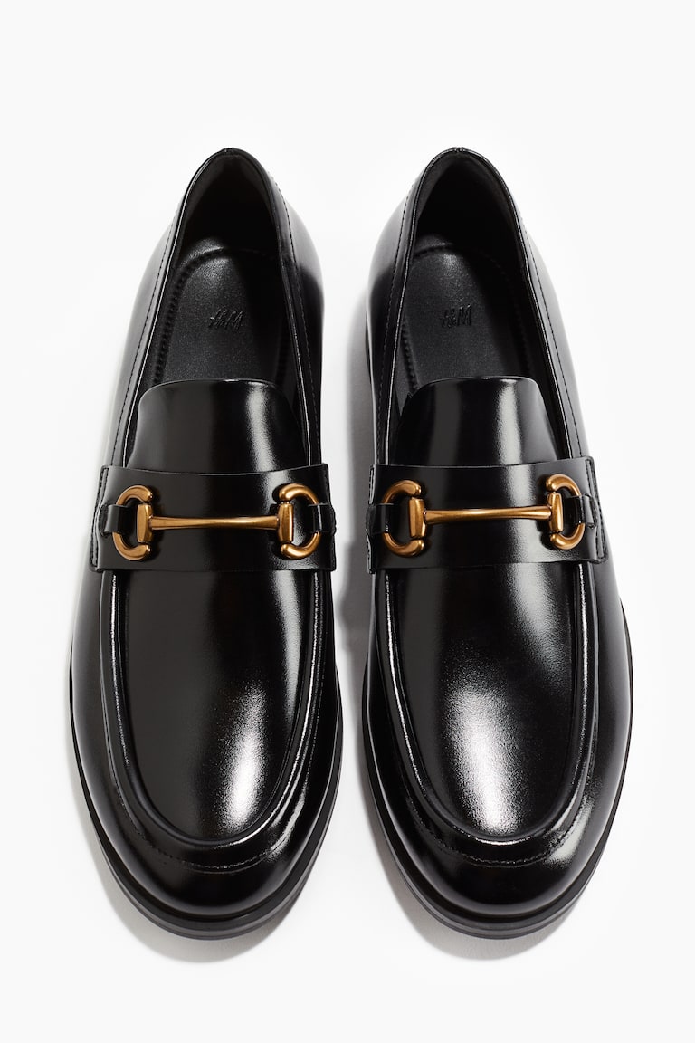 Metal buckle loafers Black Men H&M