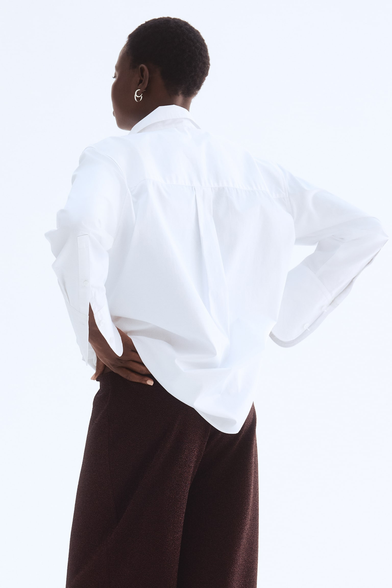 Shimmering trousers - Burgundy/Black/Dark brown - 5