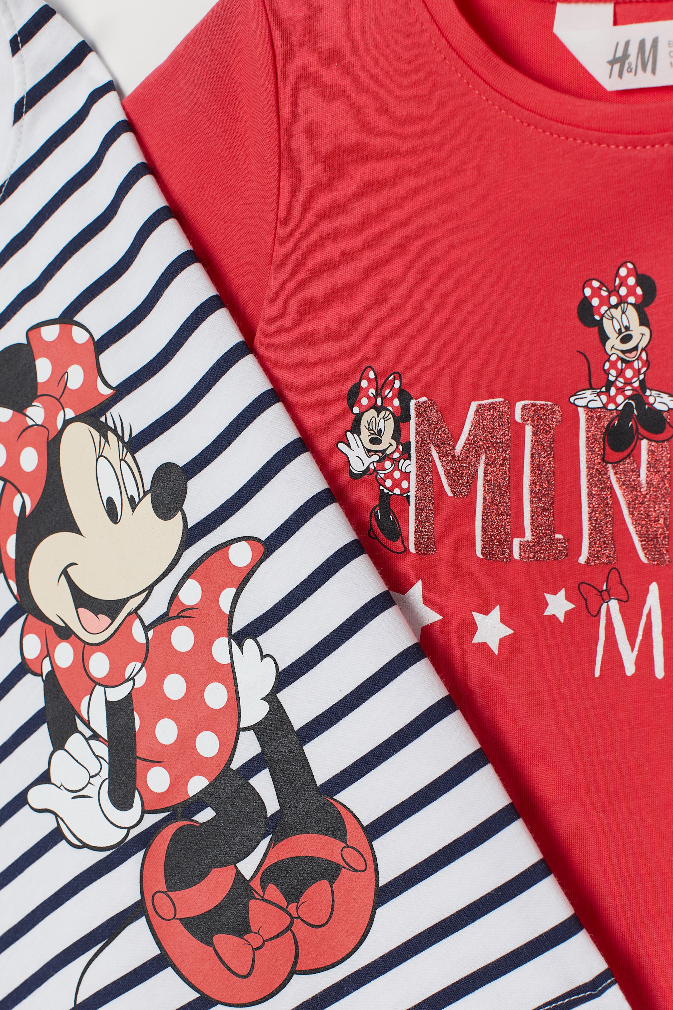 Größeres Bild ansehen: 2er-Pack Shirts mit Druck - Hellrot/Minnie Maus - Kids | H&M DE 2