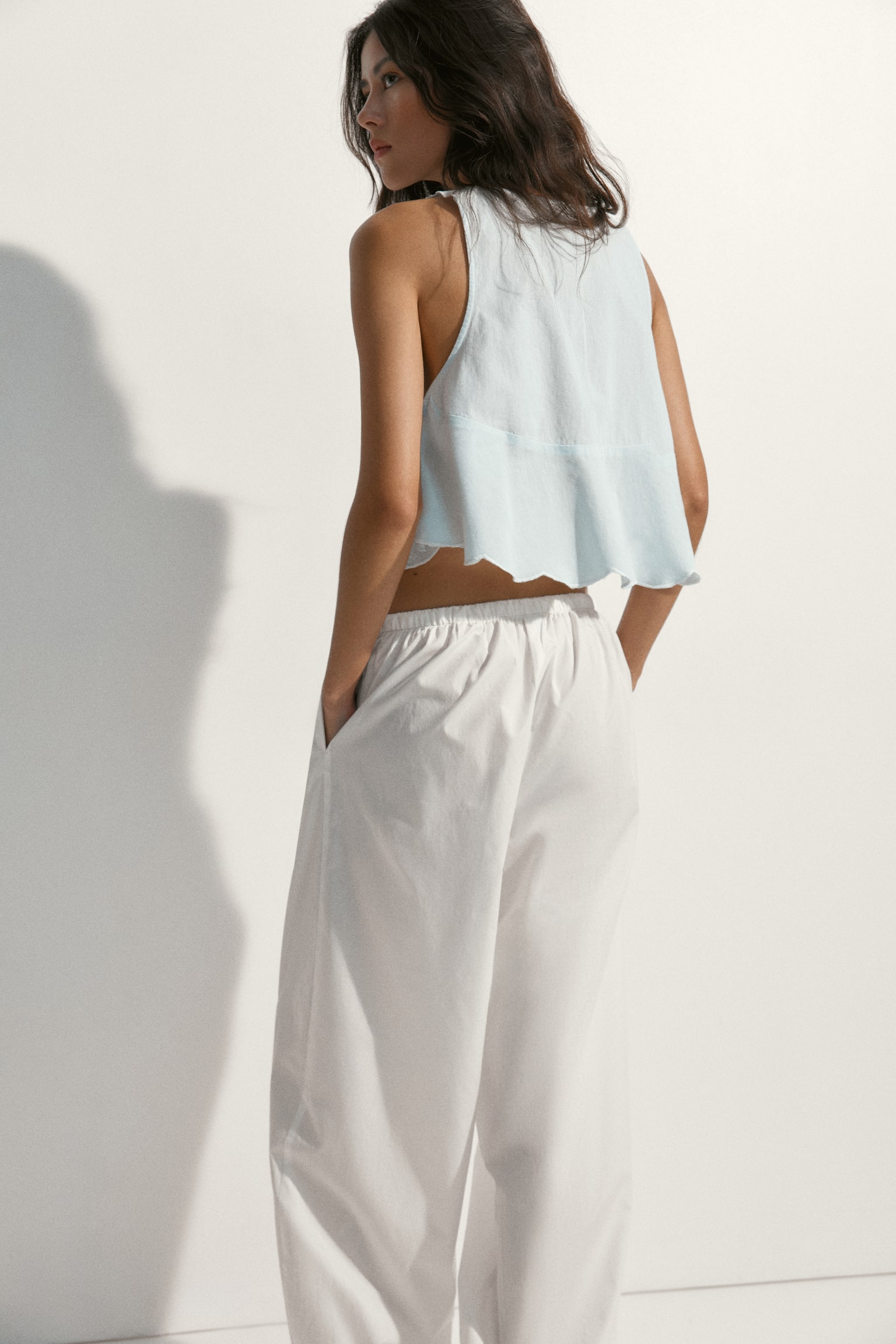 Embroidered Tie-Detail Top - 3