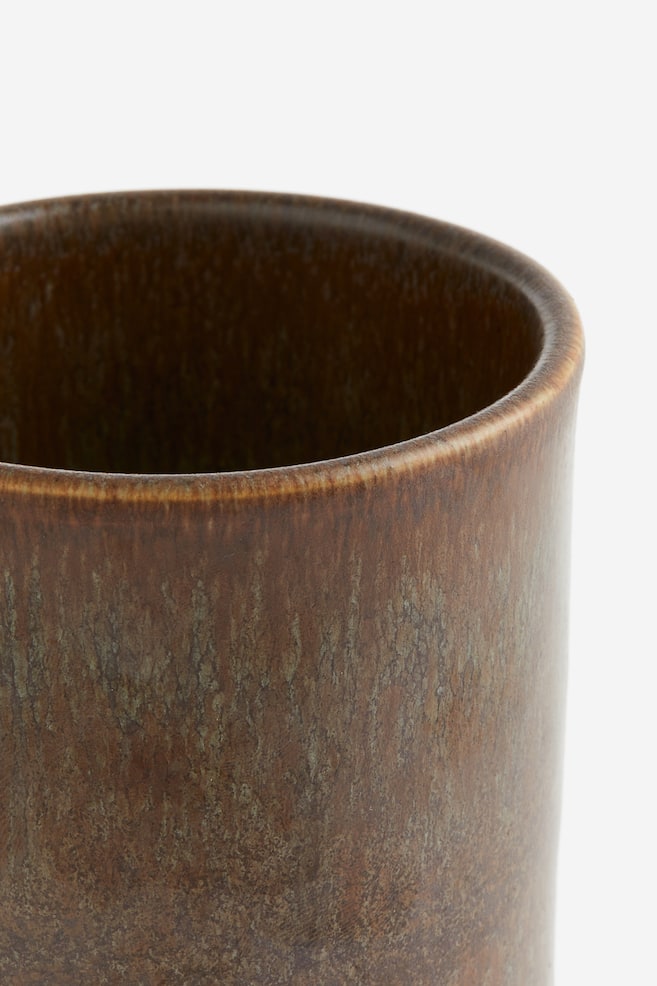 Large stoneware cup - Brown/Light grey - 4