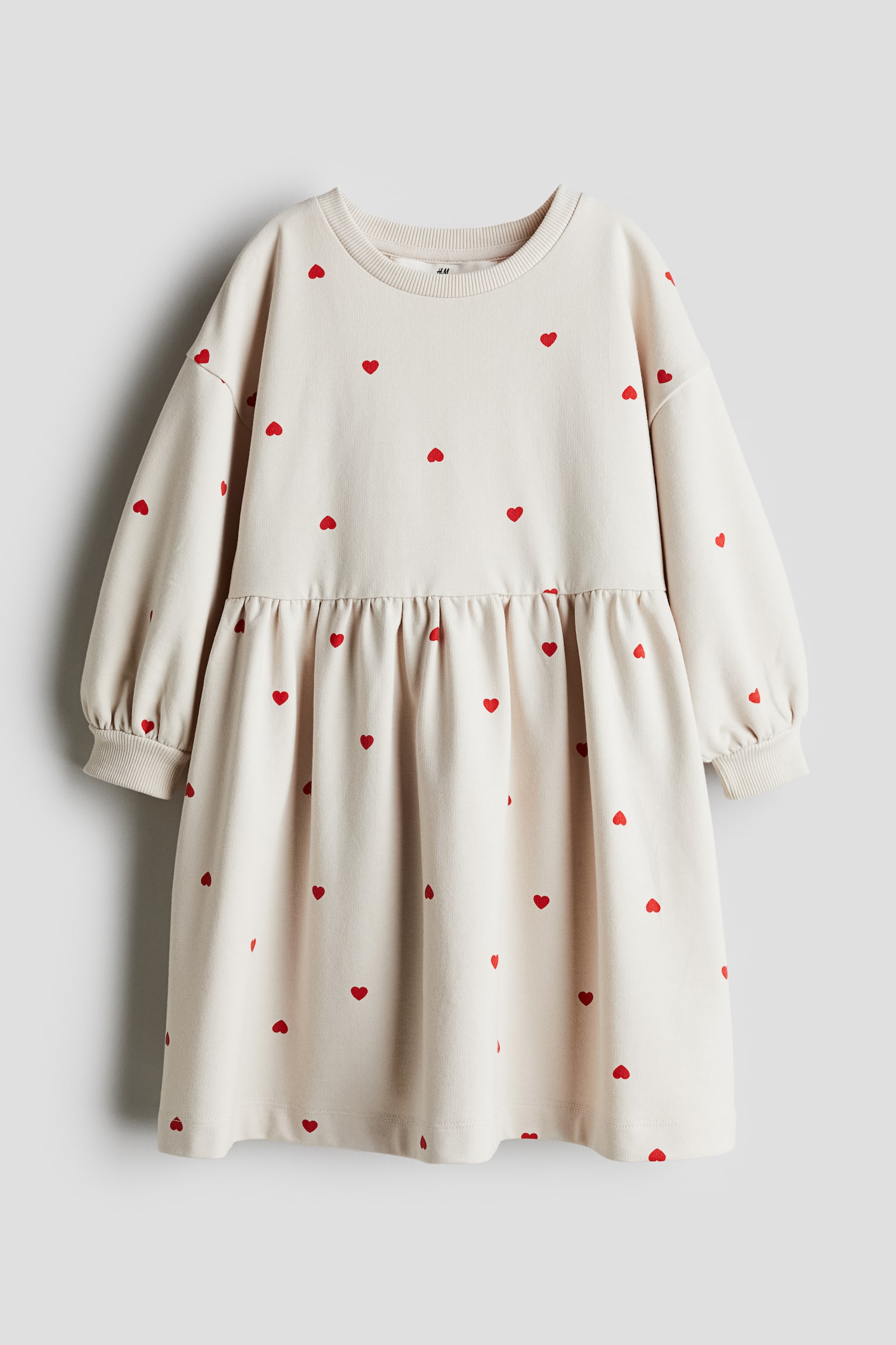 Oversized sweatshirt dress - Light beige/Hearts/Dark blue/Dark red/White/Striped/Mole/Pink - 1