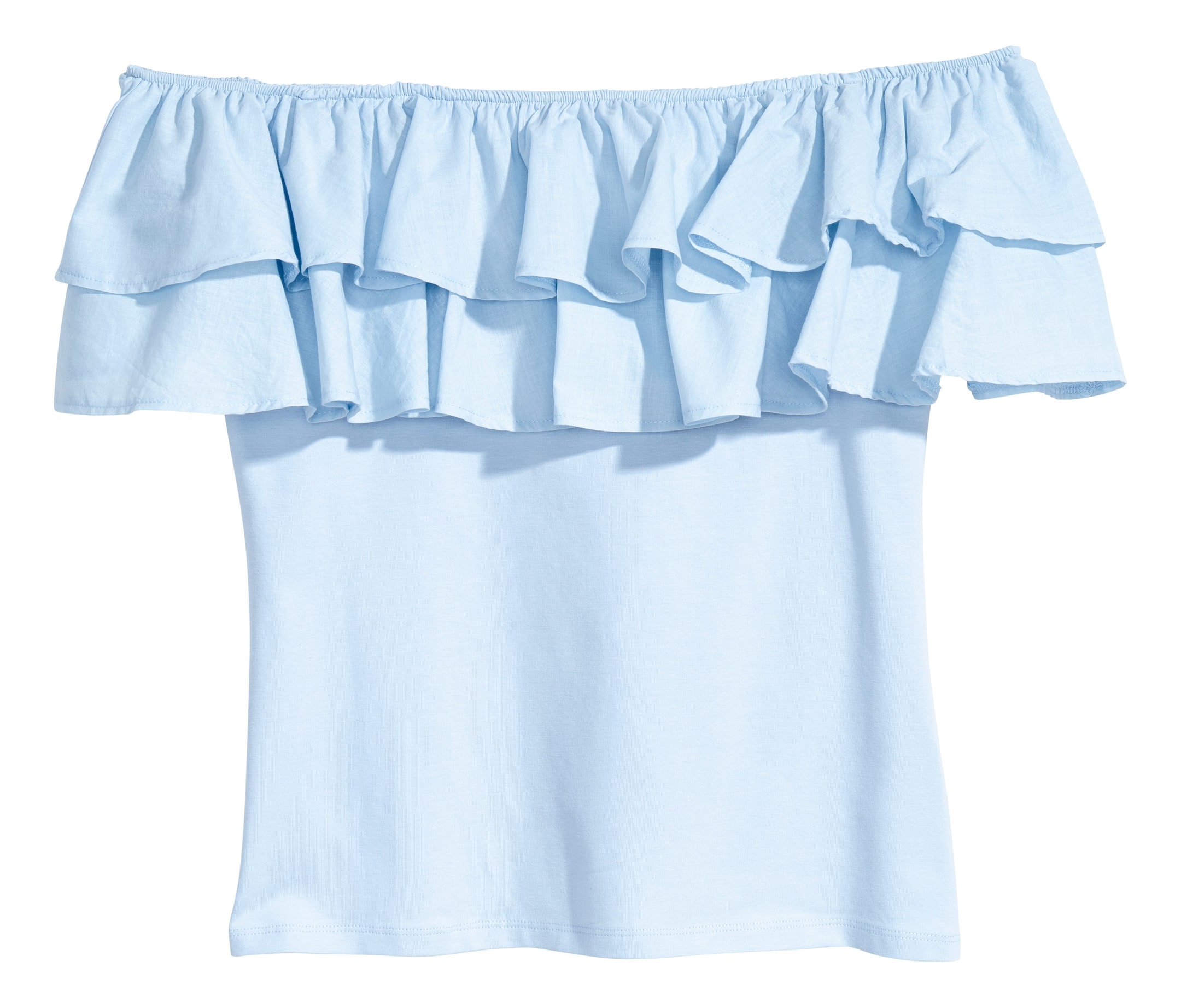 オフショルダートップス - ライトブルー - レディース | H&M JP 