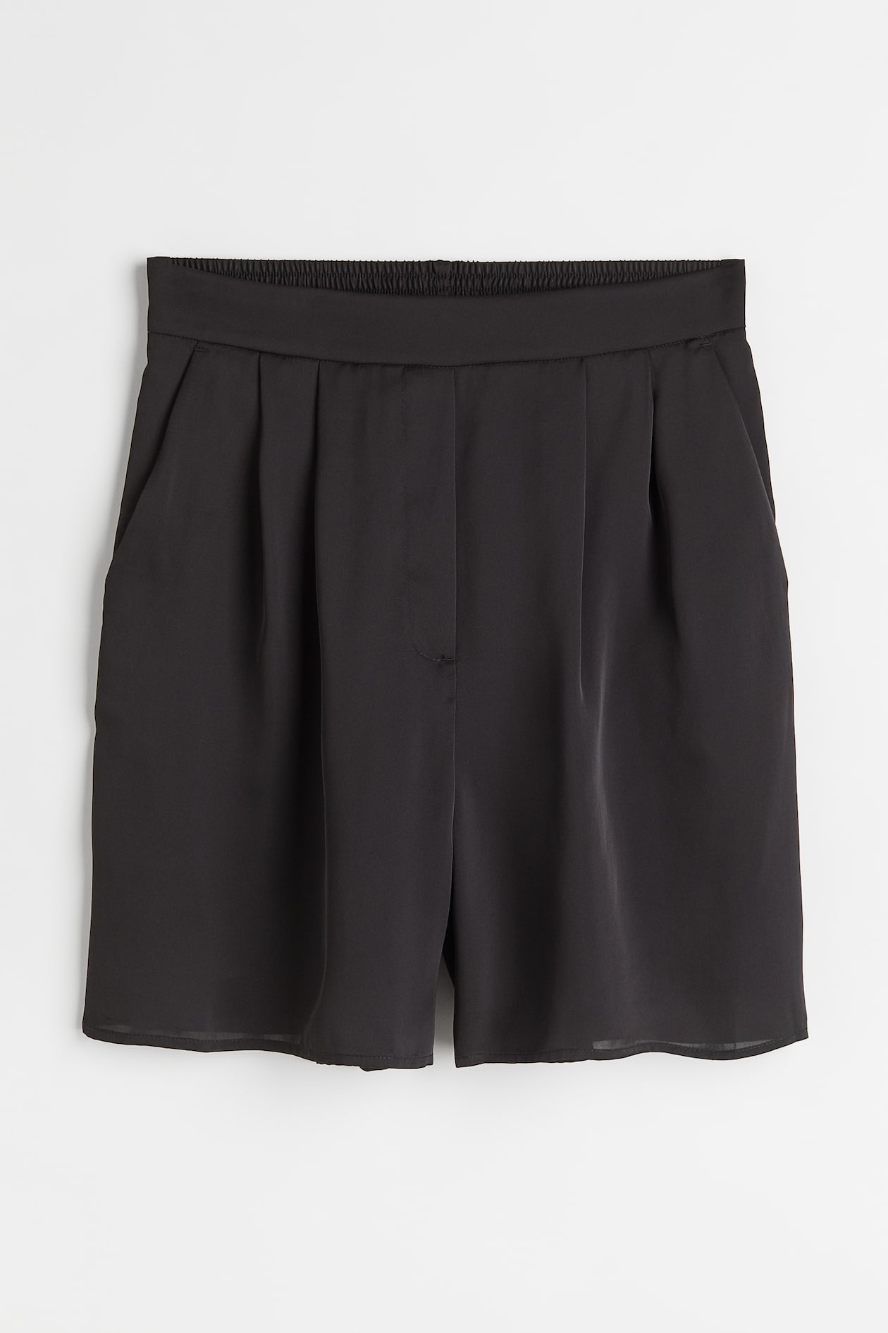 Satin shorts Black Ladies H&M
