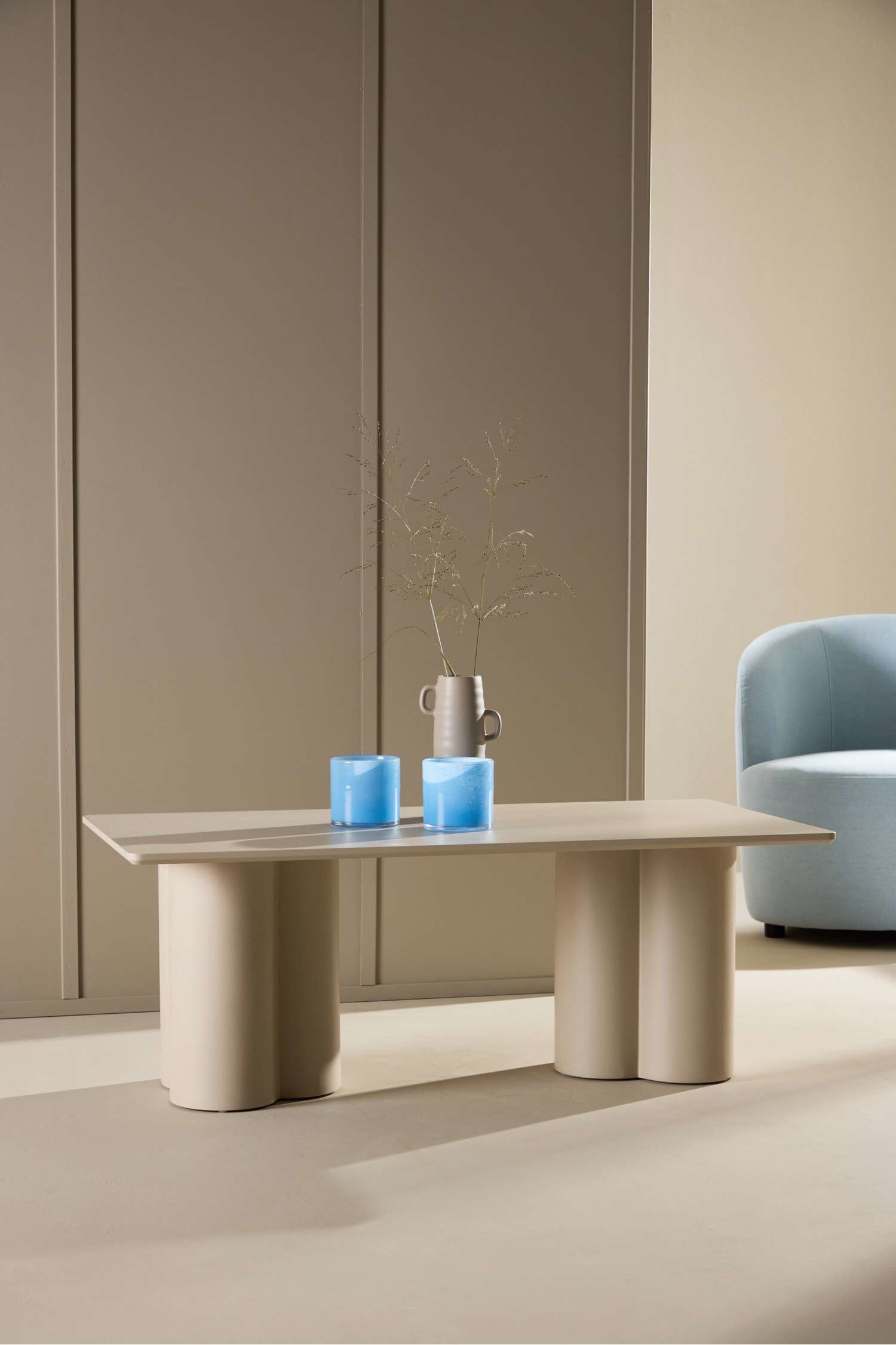 Olivia Sofa Table - Mdf, Beige