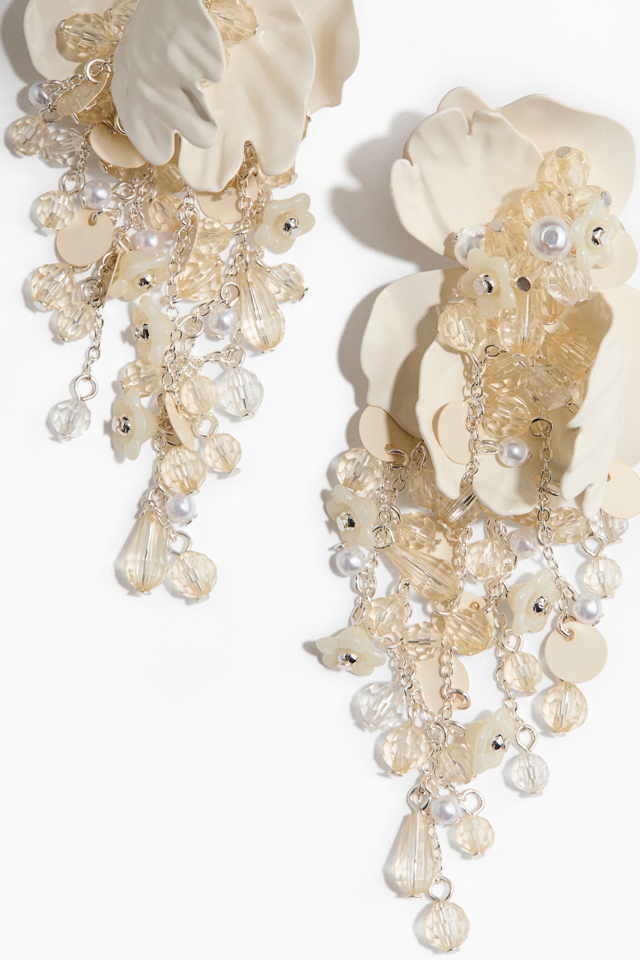 Flower-Detail Cluster Earrings