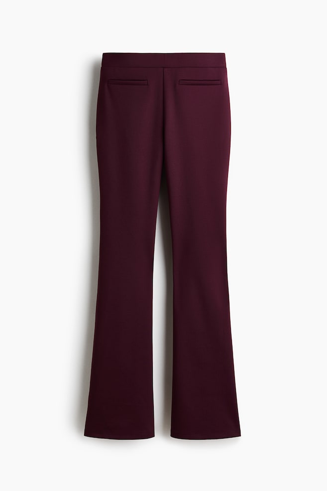 Ausgestellte Hose - Pflaumenrot/Dunkelbraun/Schwarz - 1