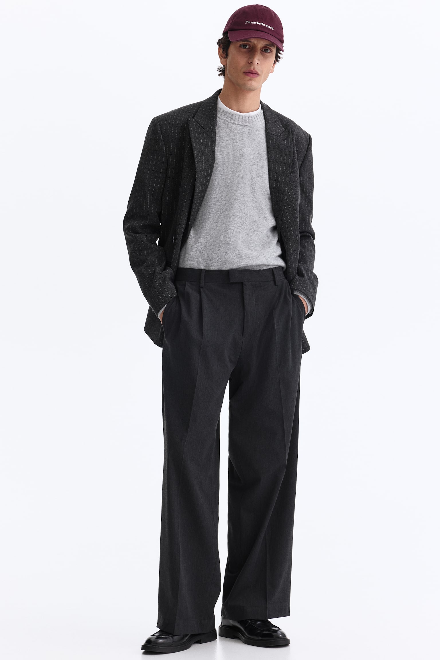 Regular Fit Brushed jumper - Grey marl/Beige marl/Light blue/Burgundy/Dark grey - 3