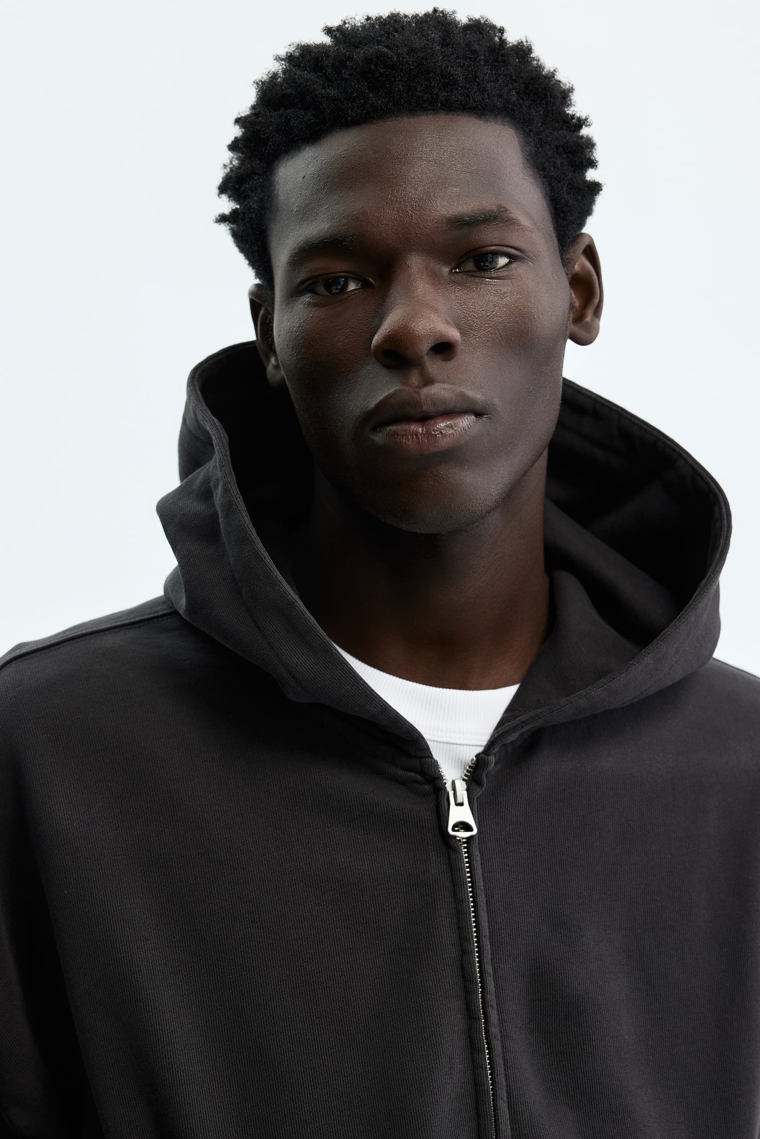 Мужская куртка H&M Oversized Hooded, цвет: Чёрный — фото 5