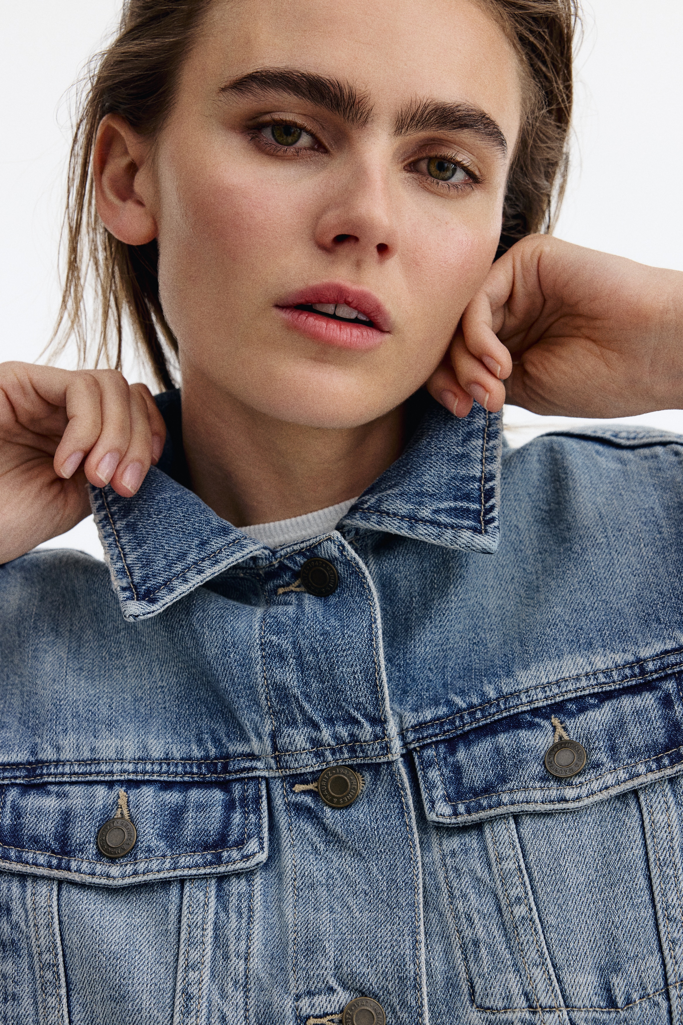 デニムジャケット - ウォッシュドデニムブルー - レディース | H&M JP