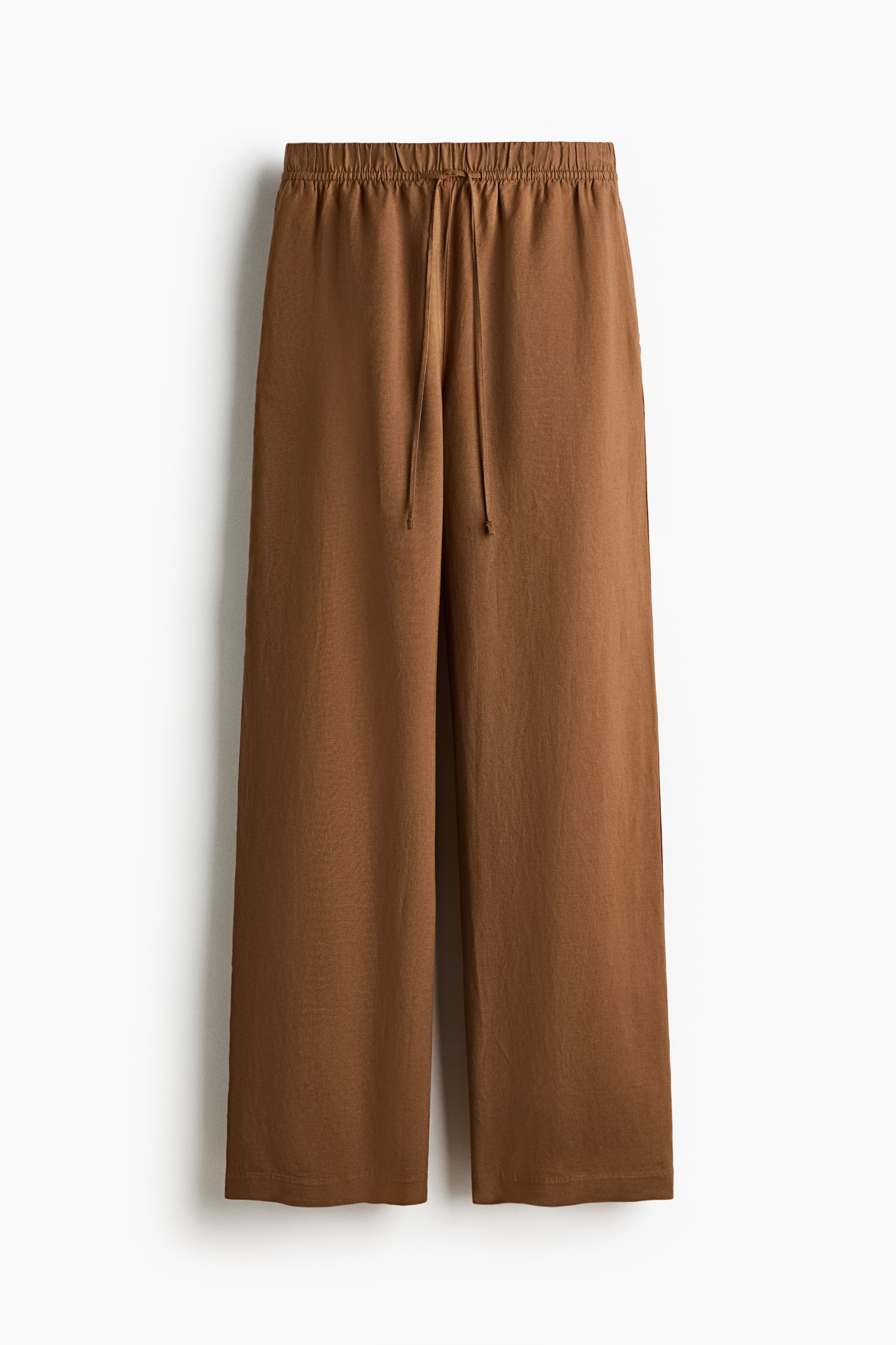 View larger image: Linen-blend trousers - Brown - Ladies | H&M SG 5