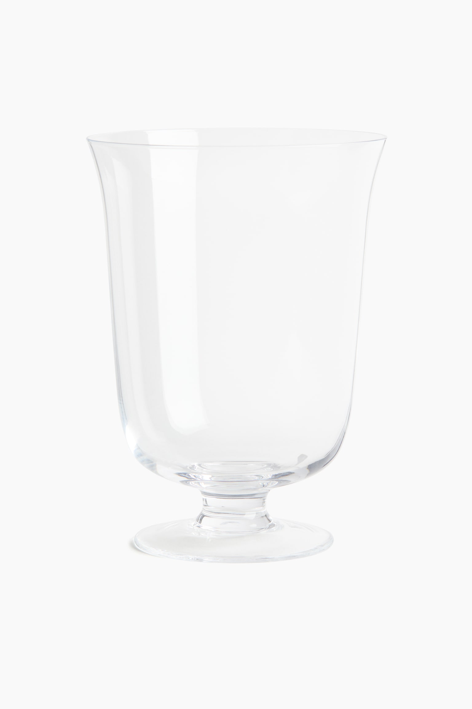 Vase en verre sur pied - Transparent/Ambré