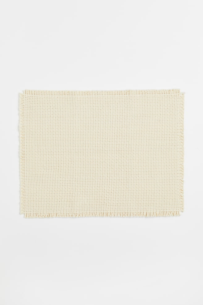 Cotton table mat - Natural white - 1