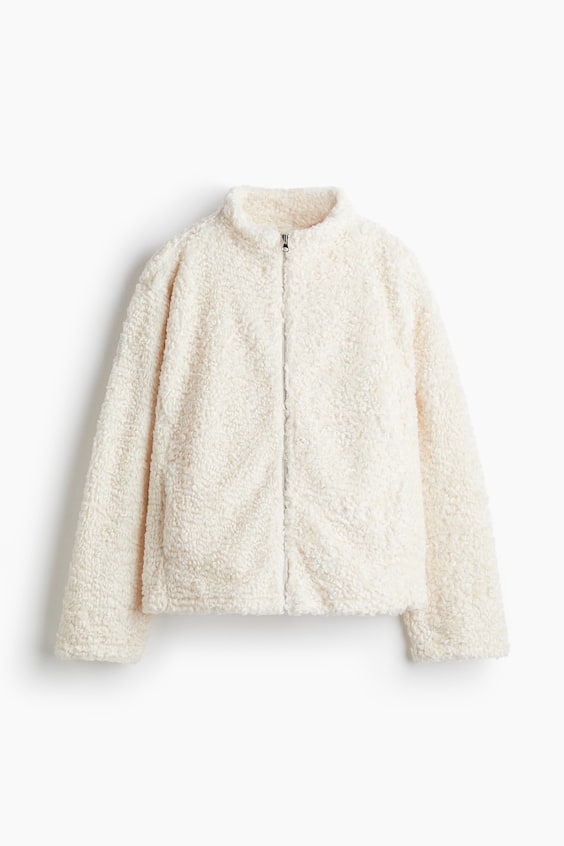 Женские куртки H&M Oversized Teddy Fleece Jacket