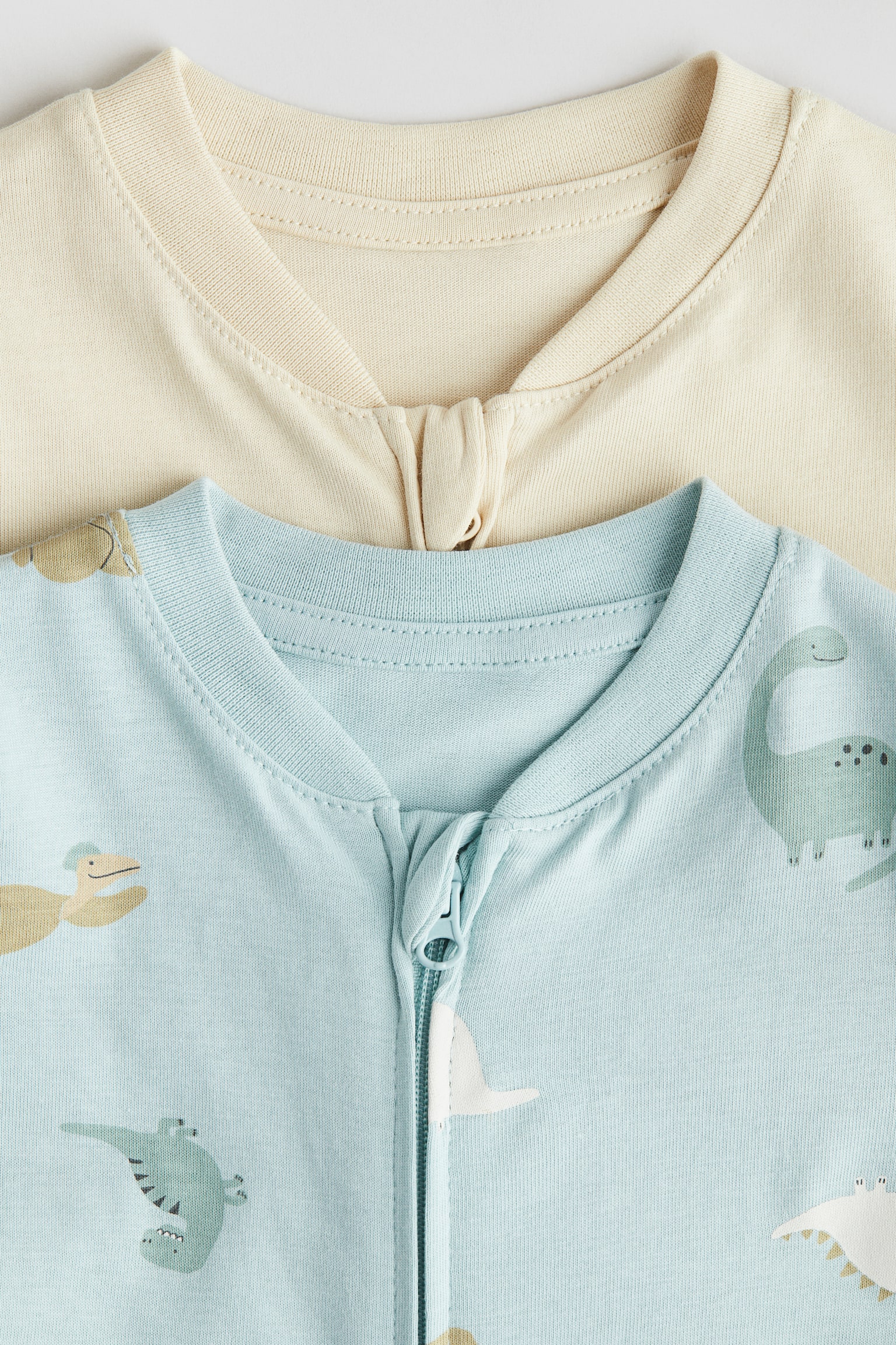 Комбинезоны для детей, хлопок, 2 шт. — H&M, цвет: Светлый синий — фото 2