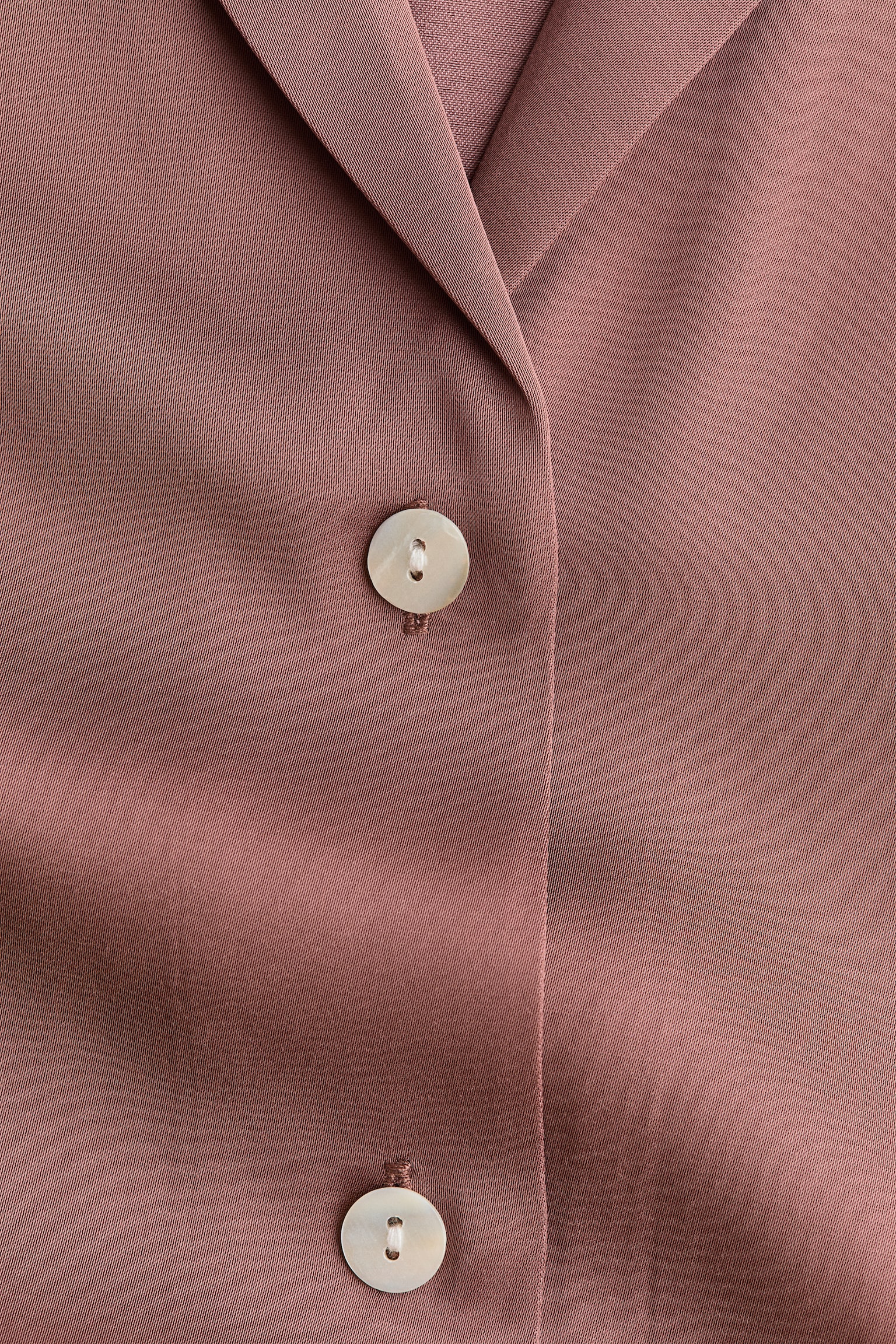 חולצת ריזורט מסאטן - ורוד מאובק כהה - 2