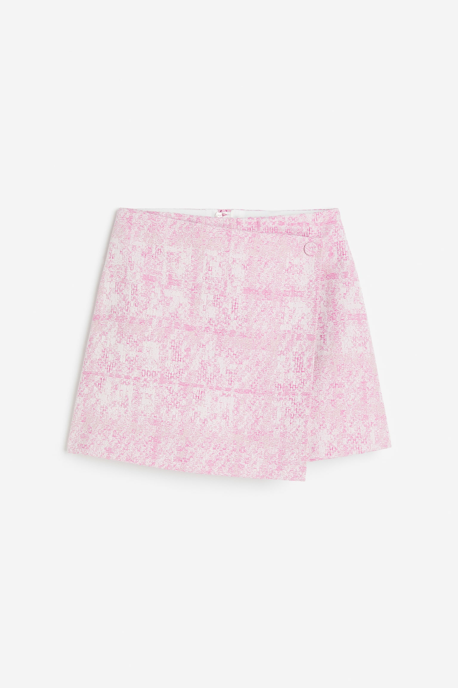 Mini Skirt - Pink/Orange/Dogtooth pattern - 1