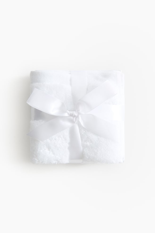 3-pack Soft Terry Washcloths - White/Light beige - 1