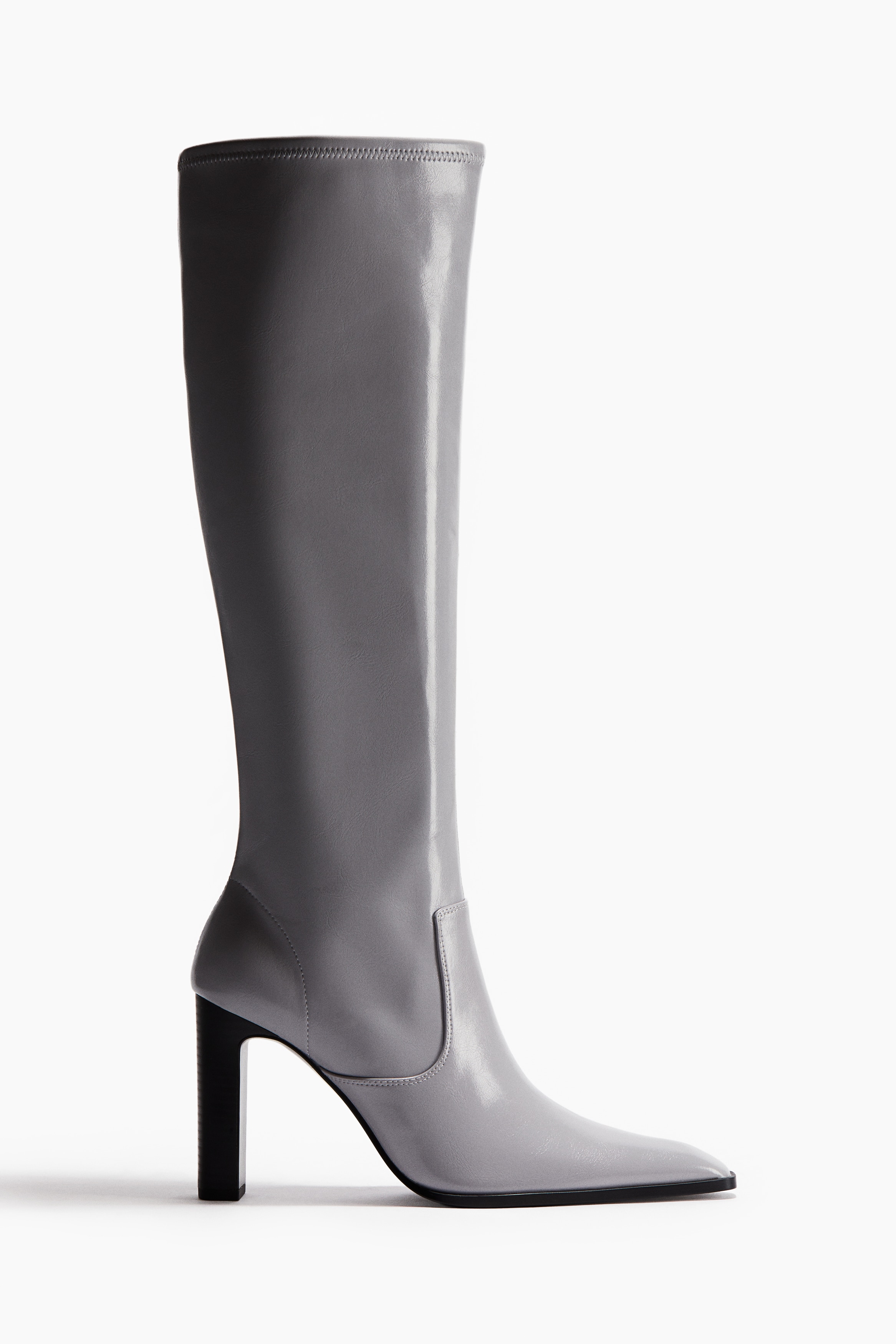 Knee-high boots - Grey/Black