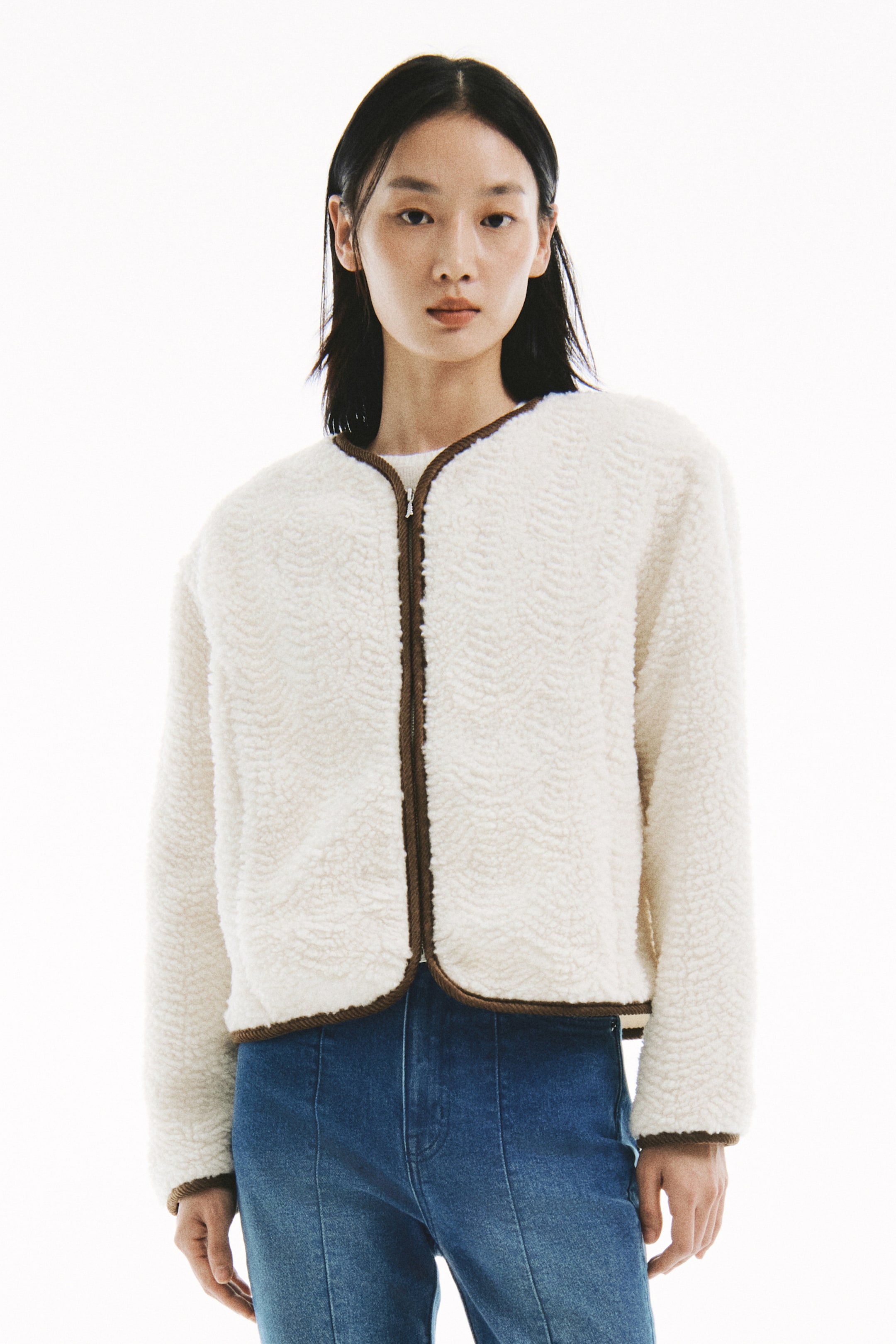 拡大画像を表示: テディジャケット - ホワイト - レディース | H&M JP 2