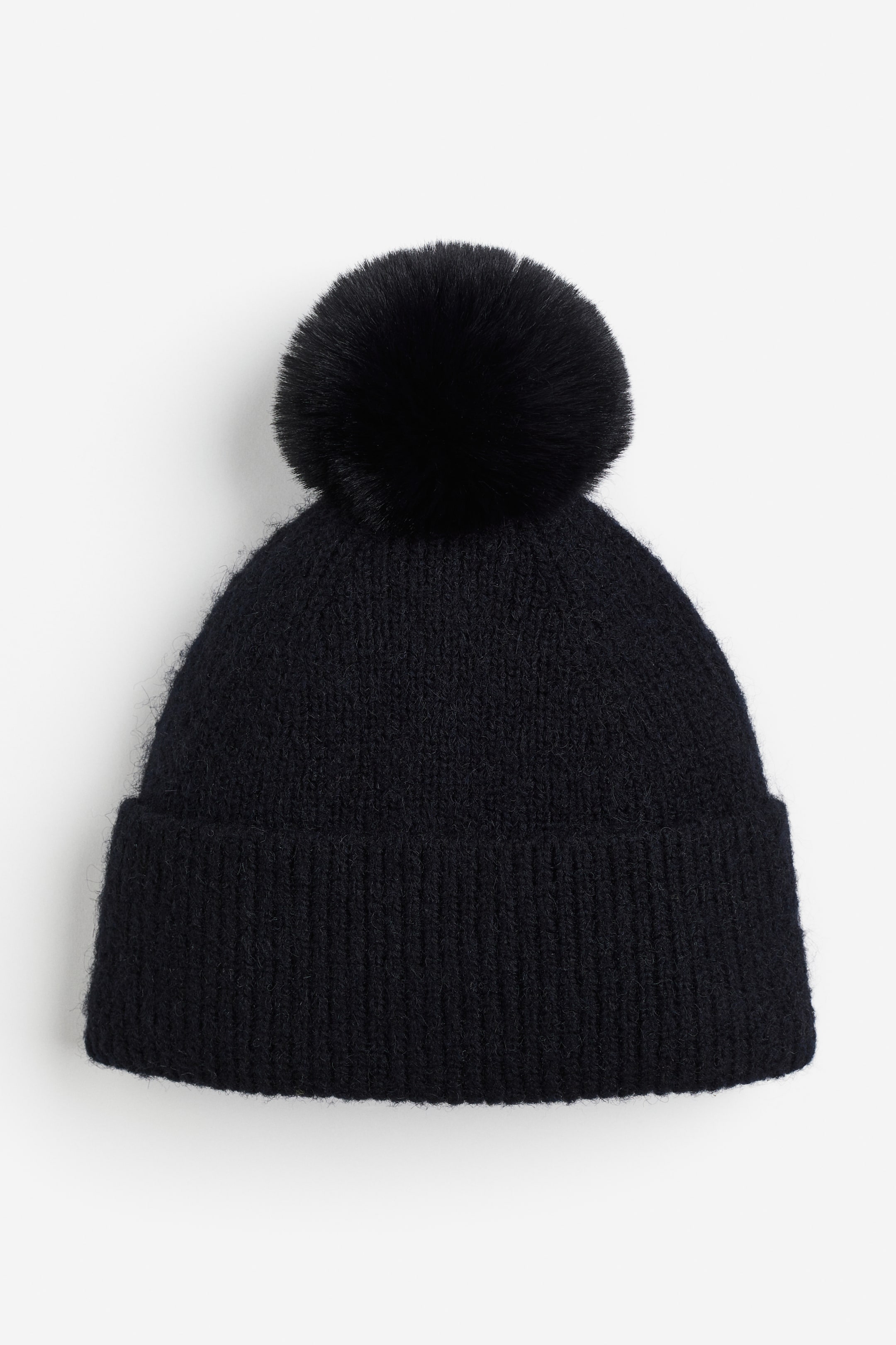 Rib-knit Pompom Hat