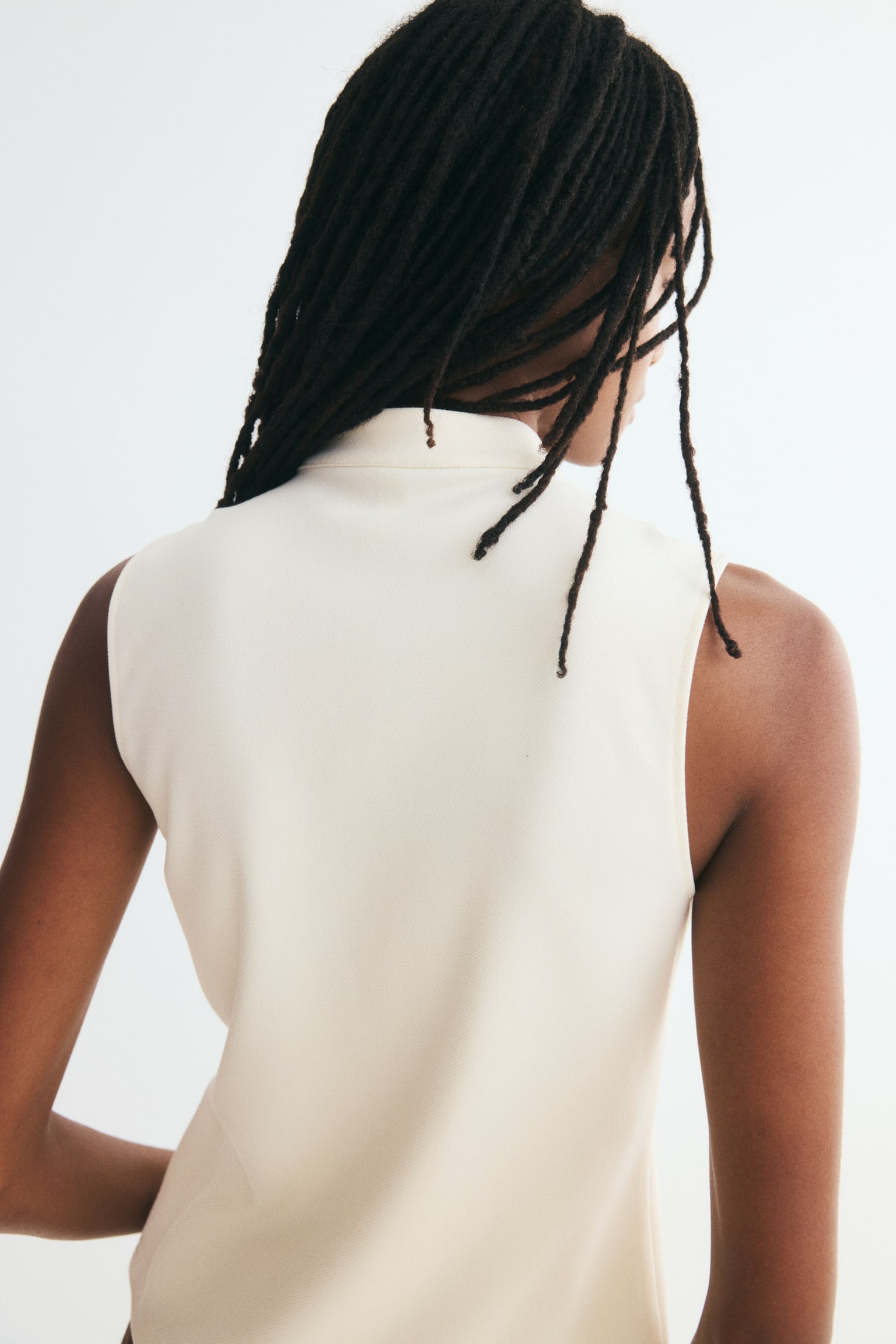 Женский жилет H&M Button-Detail Vest, цвет: Кремовый — фото 5