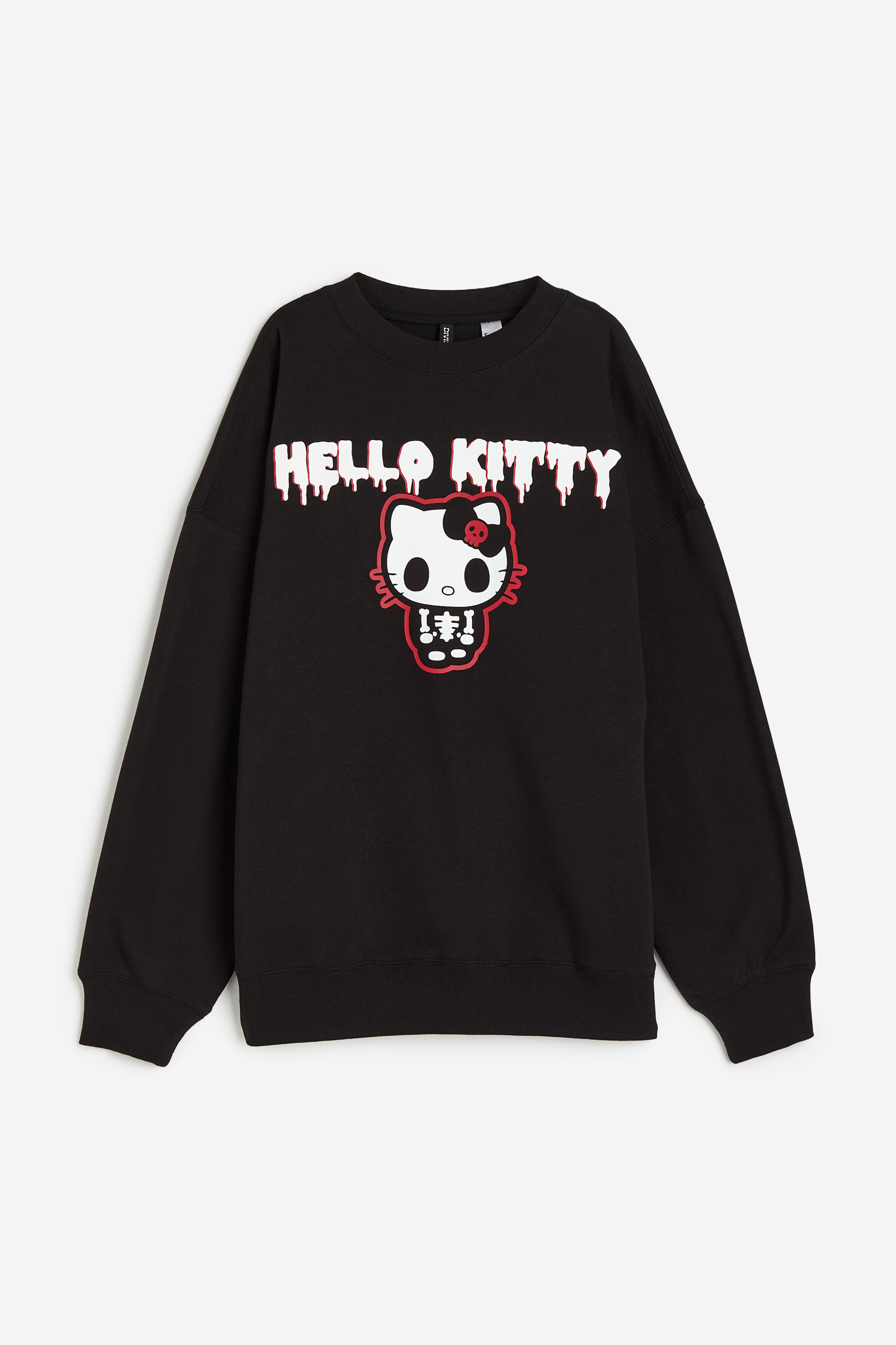 Hot Sanrio Hello Kitty Oversized Sweatshirt w/Collar Size 10 UK/ 6US