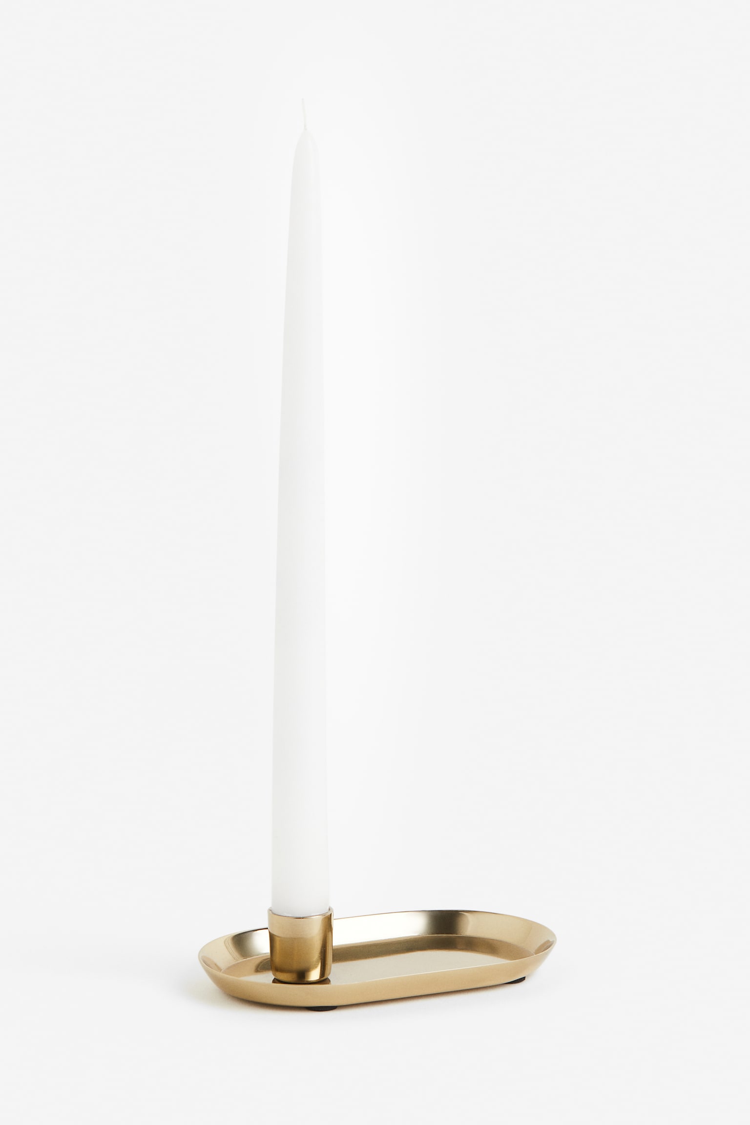 Metal candlestick - Gold-coloured/Light greige - 4