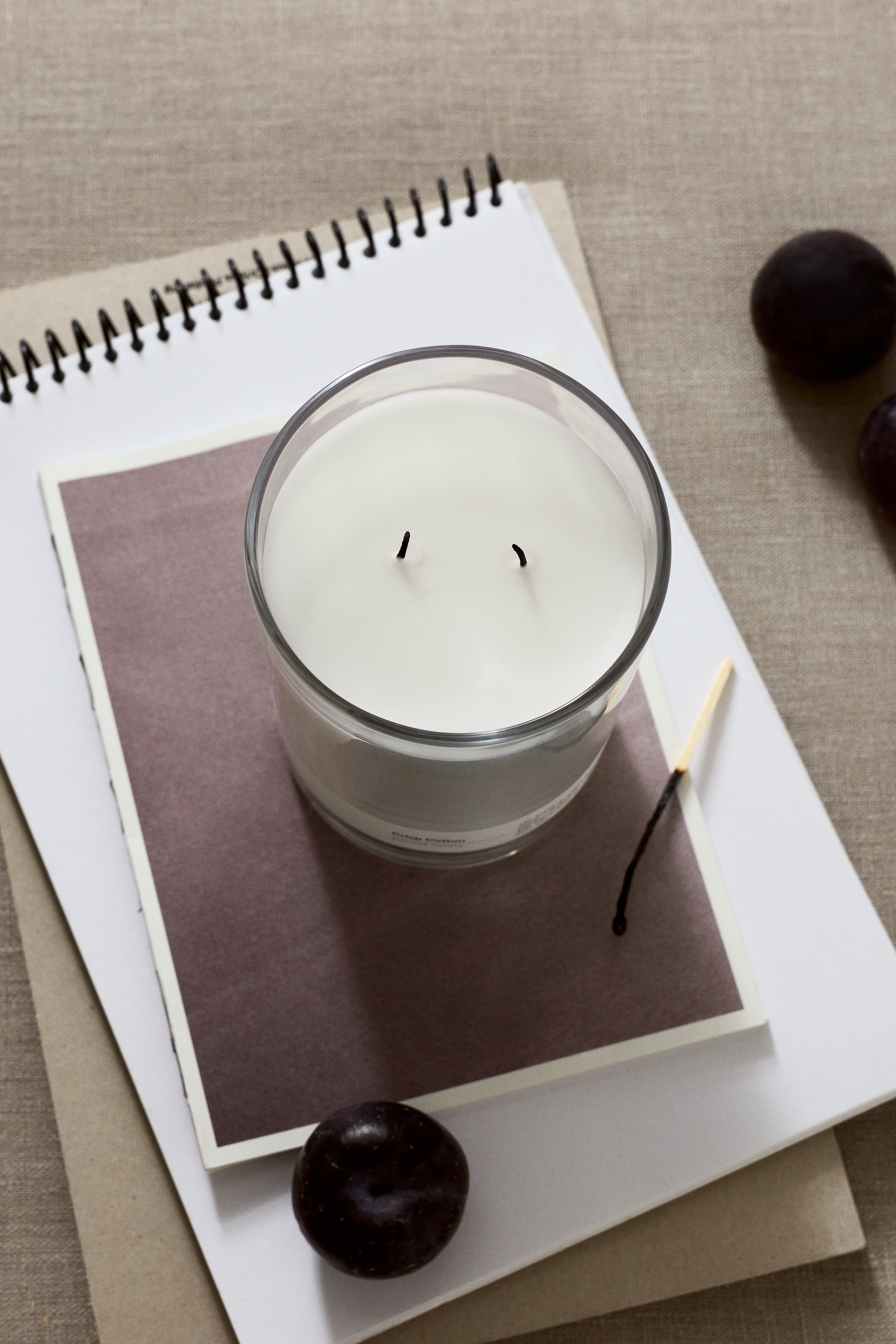 Two-Wick Scented Candle - Crisp Cotton/Grapefruit Nectar/Sublime Patchouli