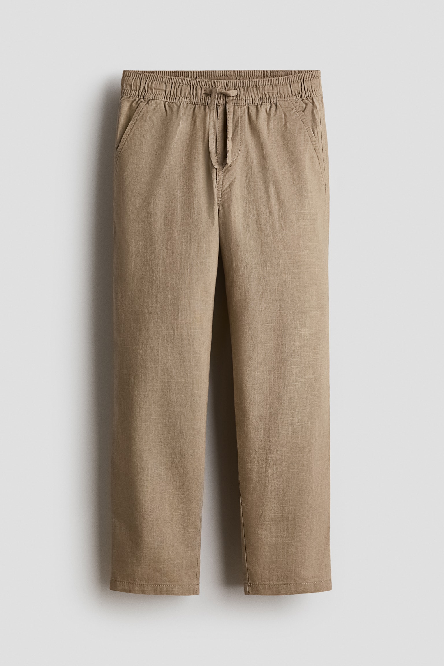 Cotton trousers - Beige/Light blue