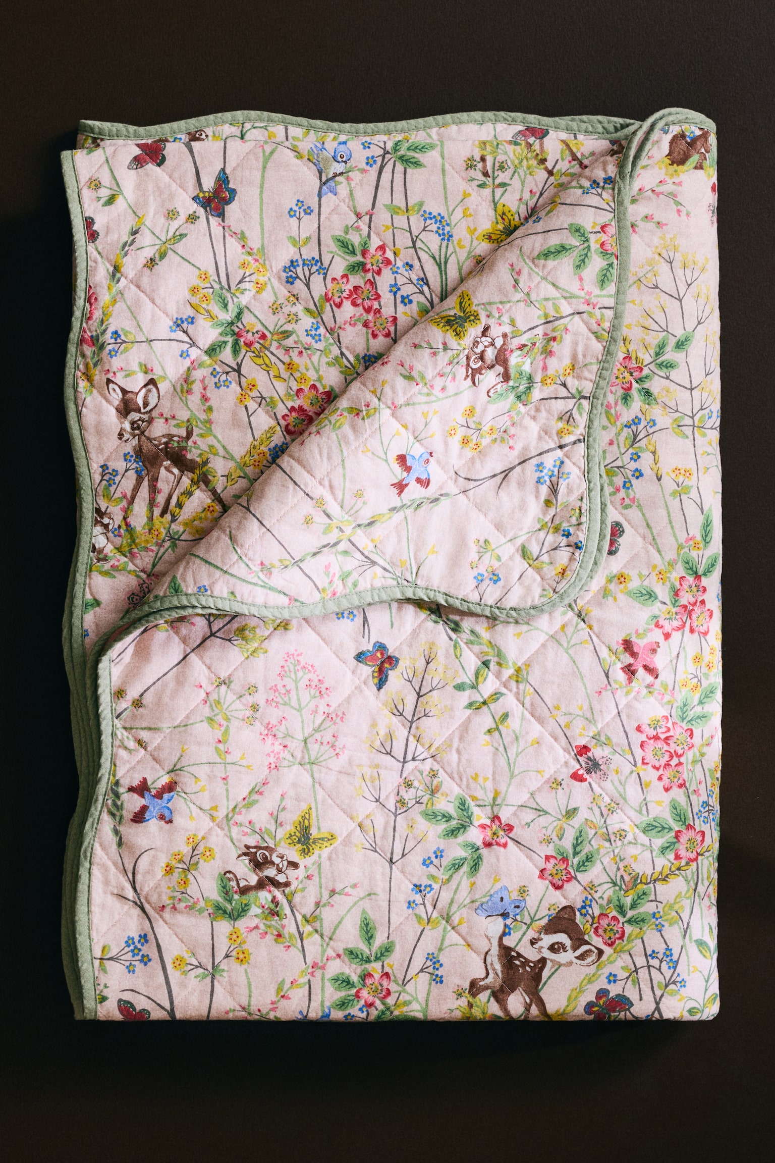 Quilted cotton bedspread - Light pink/Bambi - 2