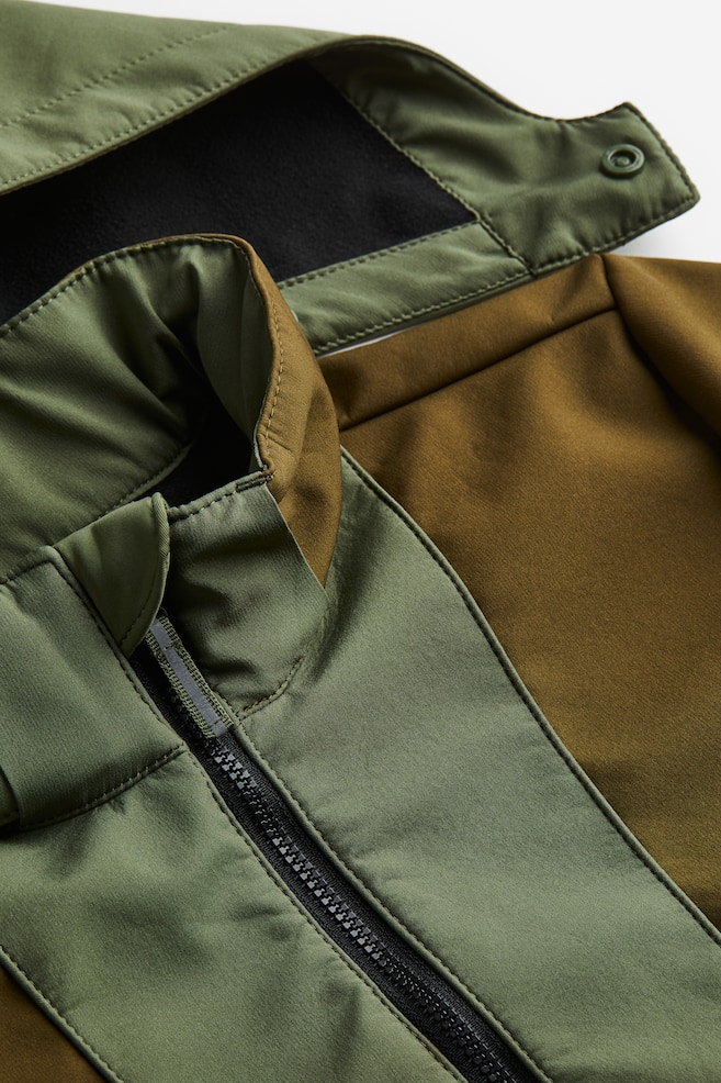 Water-resistant softshell jacket - Khaki green/Brown - 4