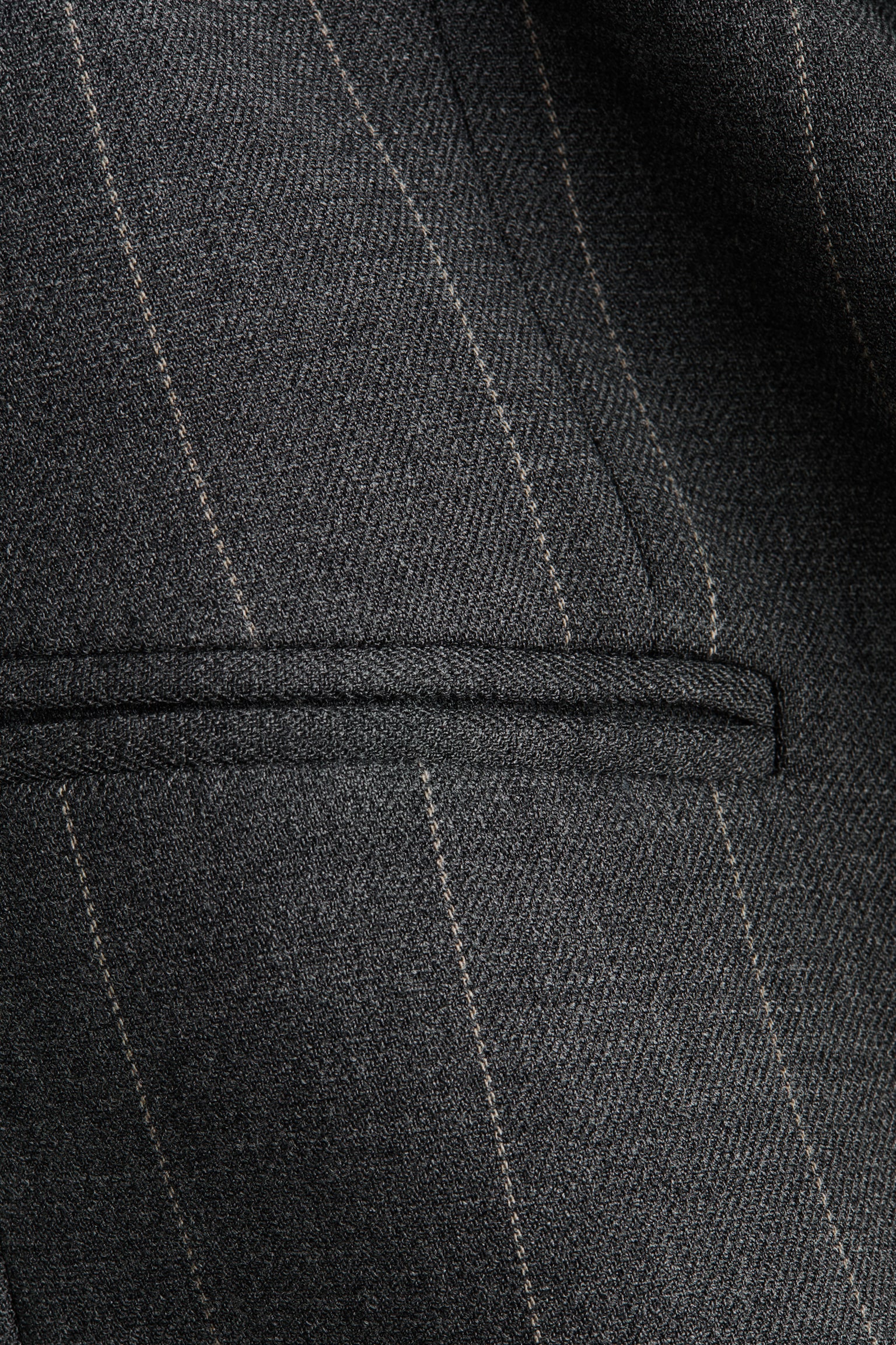 Wrap blazer - Dark grey/Pinstriped - 6