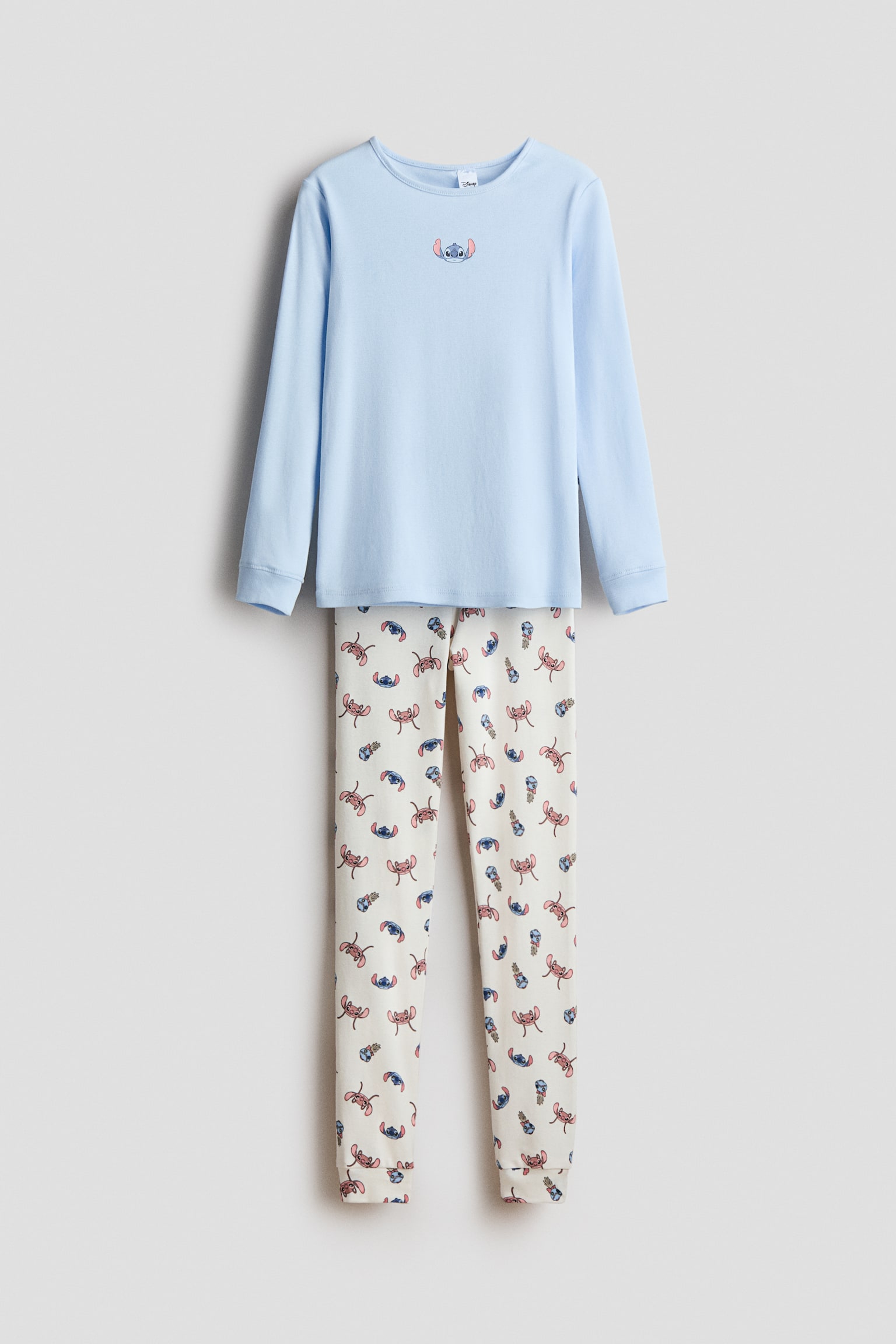 Printed Cotton Pajamas - Light blue/Lilo & Stitch/Light blue/Lilo & Stitch