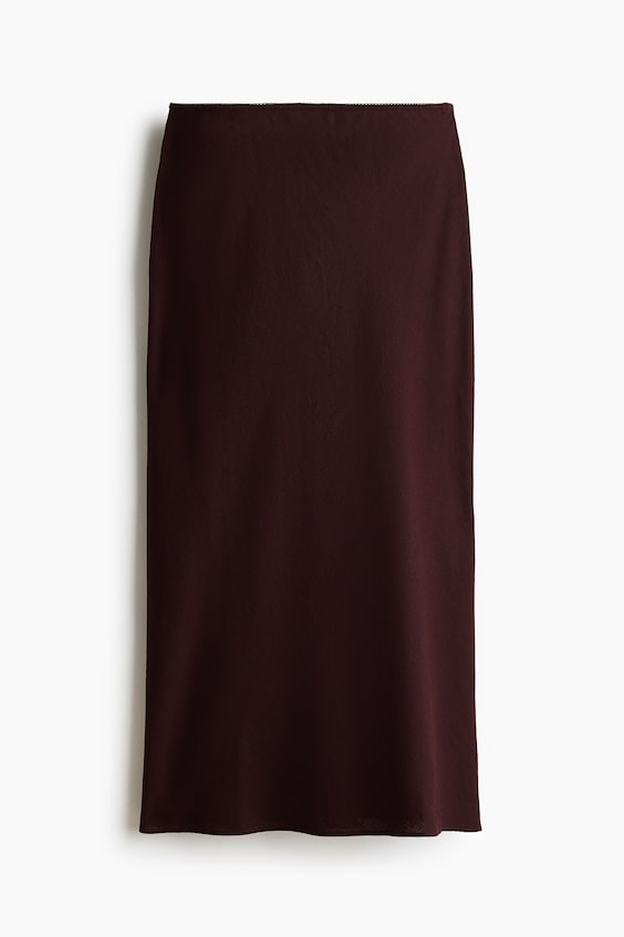 Женские юбки H&M Linen-Blend Slip Skirt