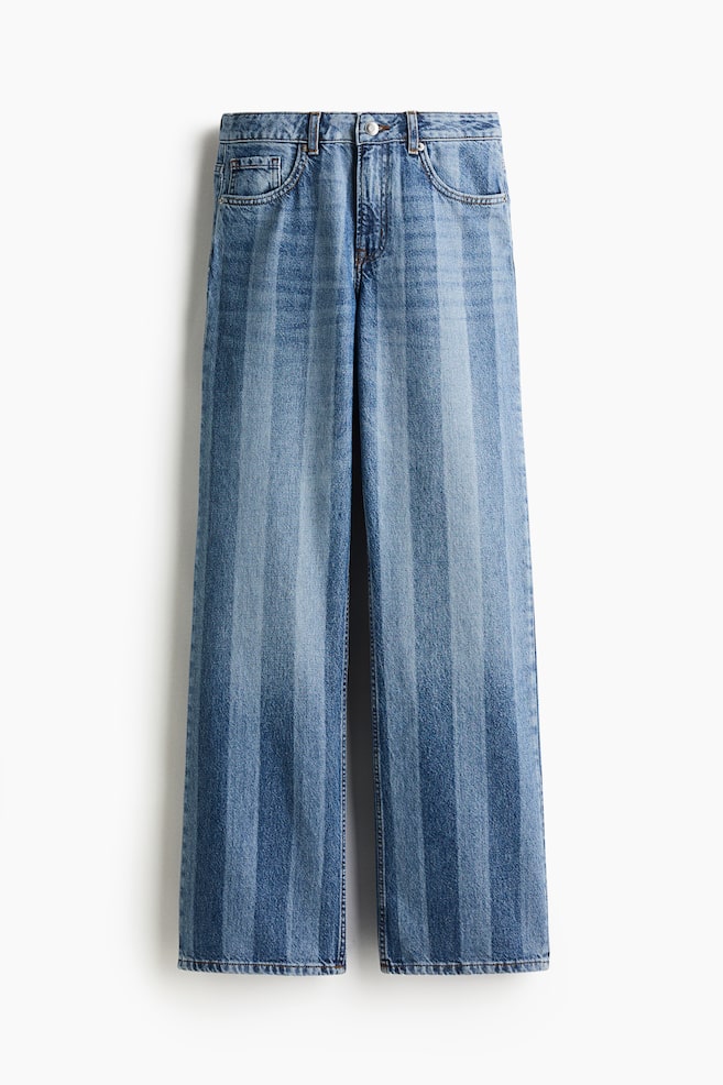 Wide High Jeans - Denim blue/striped - 1