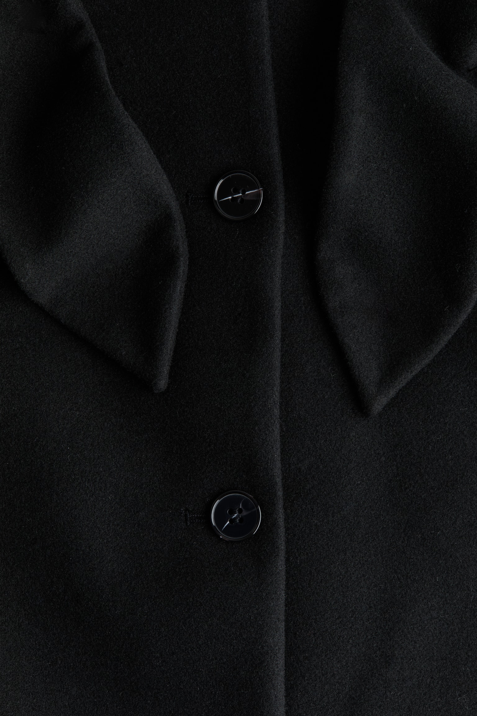 Женская куртка H&M Scarf-Collar Twill, цвет: Чёрный — фото 6