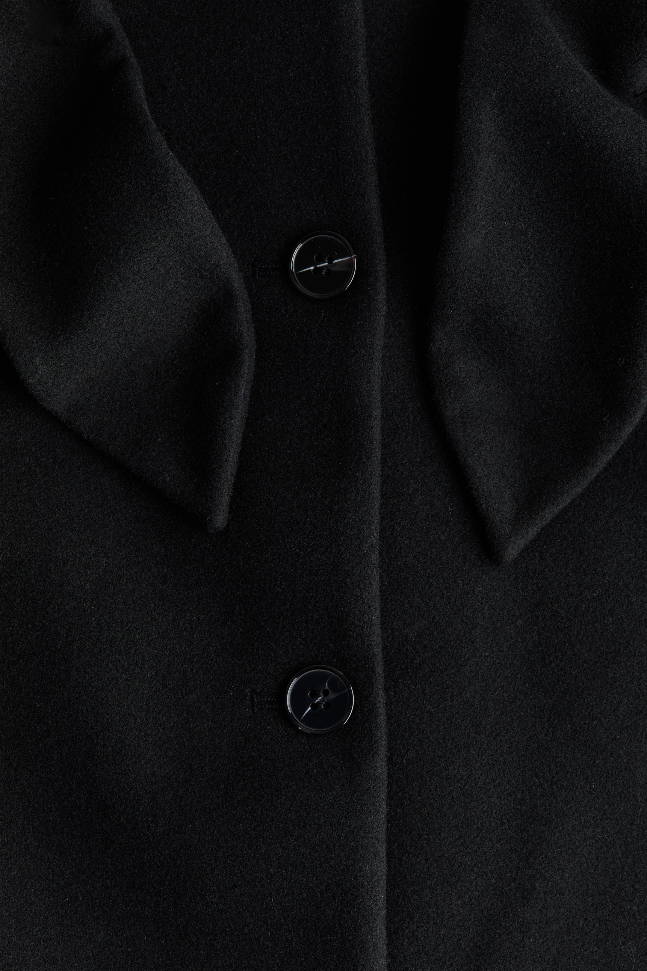 Scarf-Collar Twill Jacket
