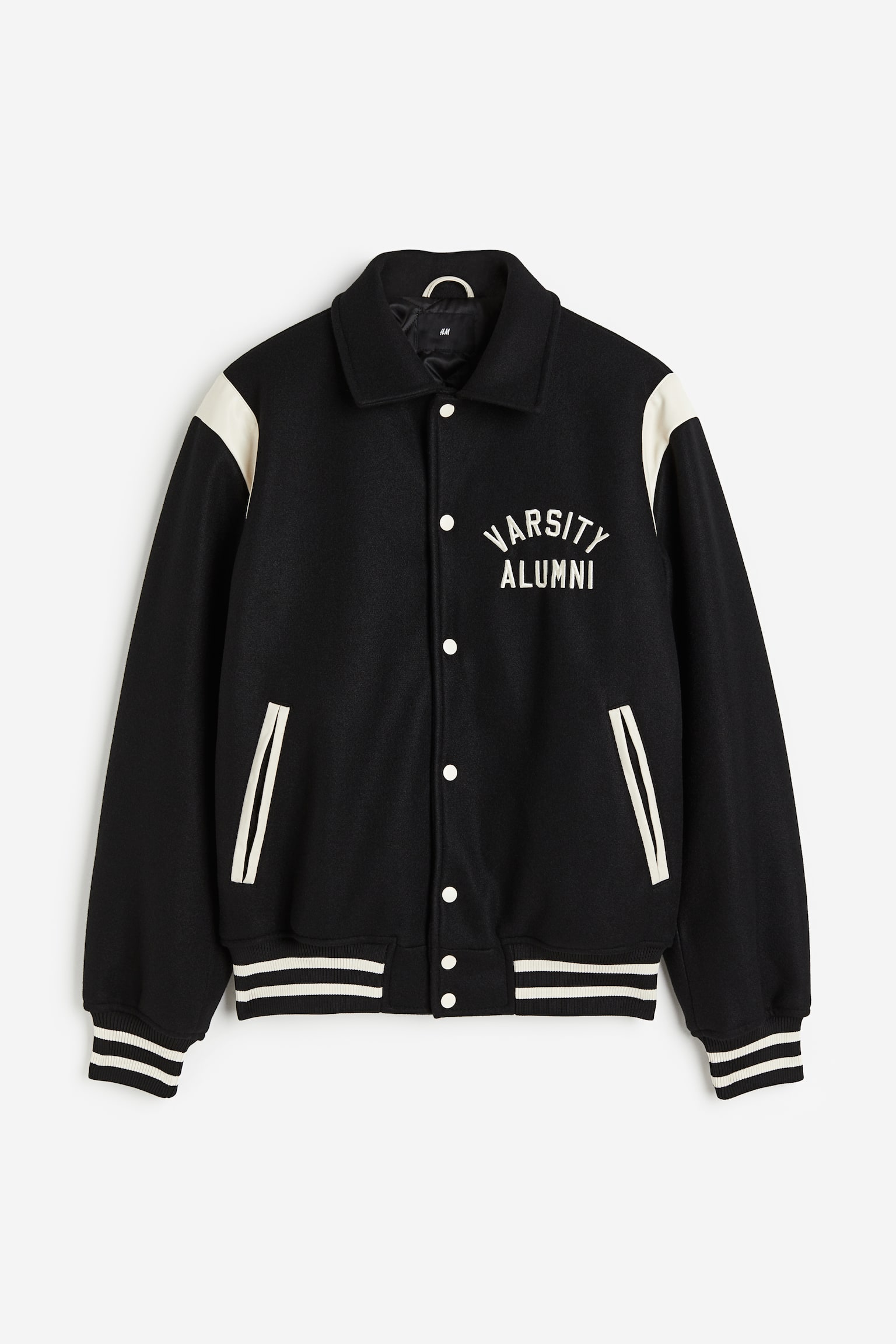 Loose Fit Varsity Jacket - Black/Varsity Alumni - 1