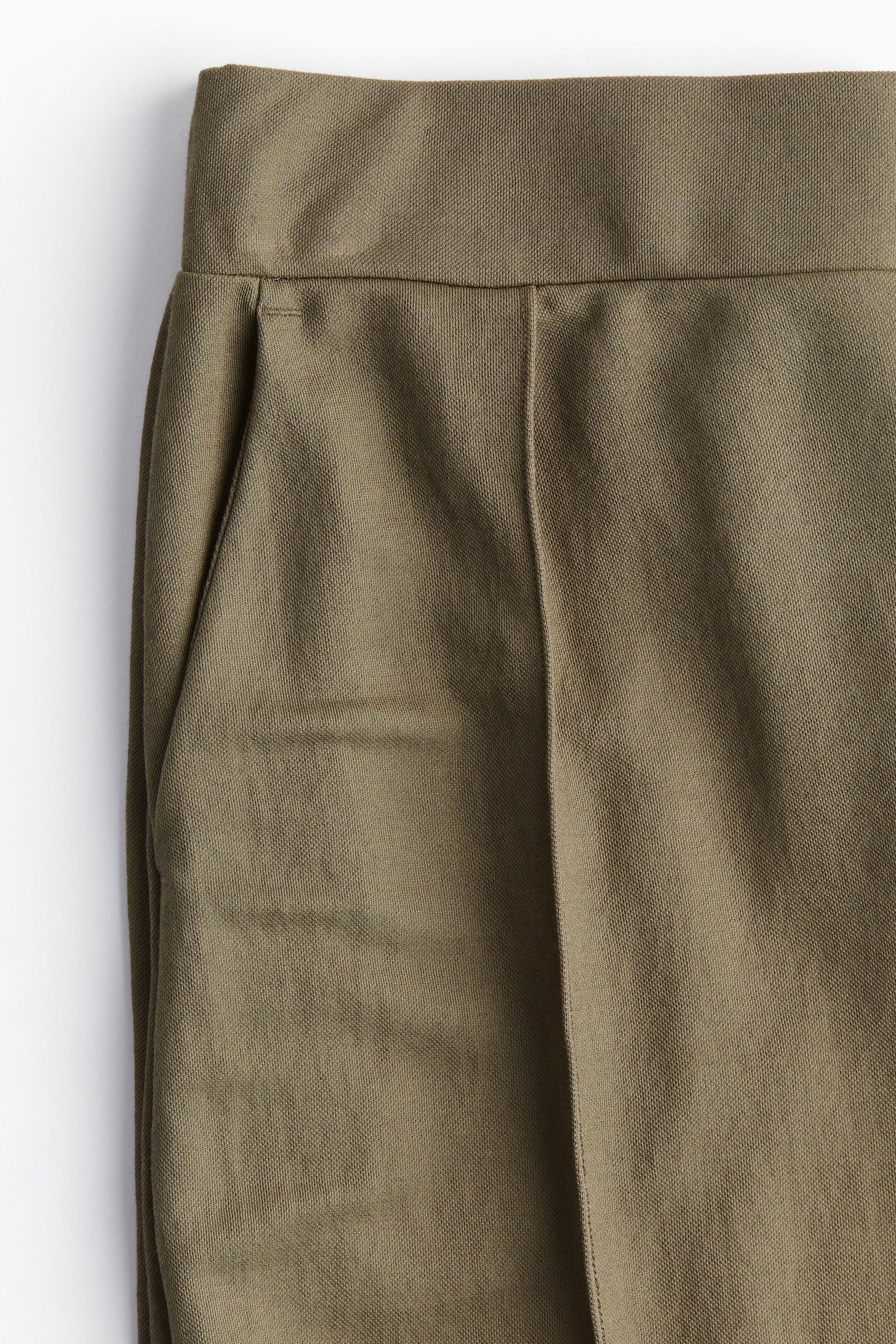 High Waist Tailored Pants - Dark khaki green/Dark grey marle/Black/Navy blue/Light beige/Dark blue/Pinstripe - 3